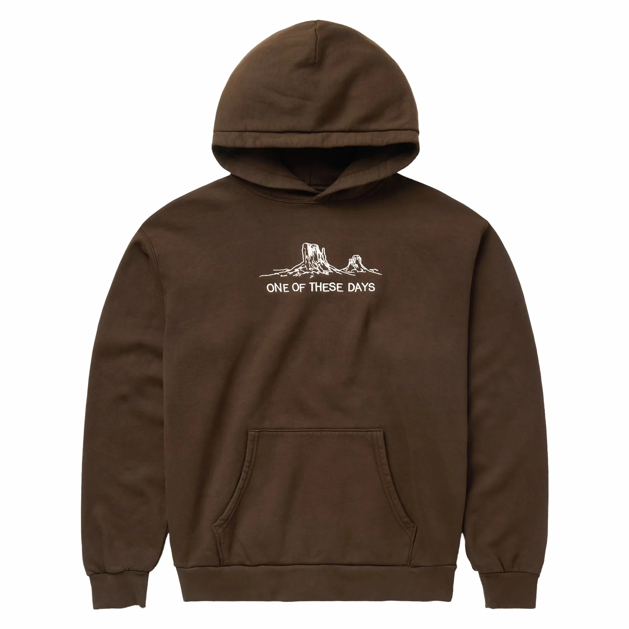 One Of These Days Follow The Road Hooded Sweatshirt (Dark Brown)