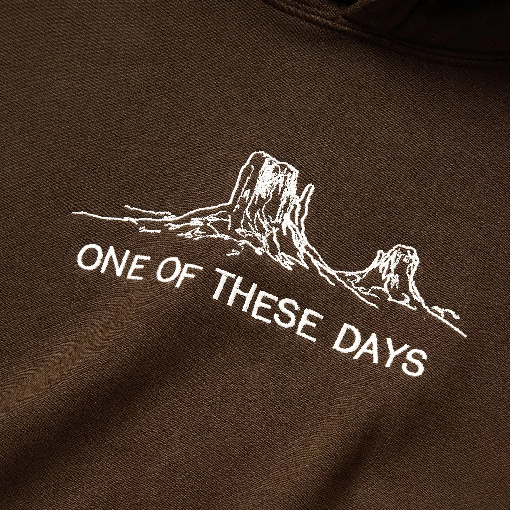 One Of These Days Follow The Road Hooded Sweatshirt (Dark Brown) - Image 3