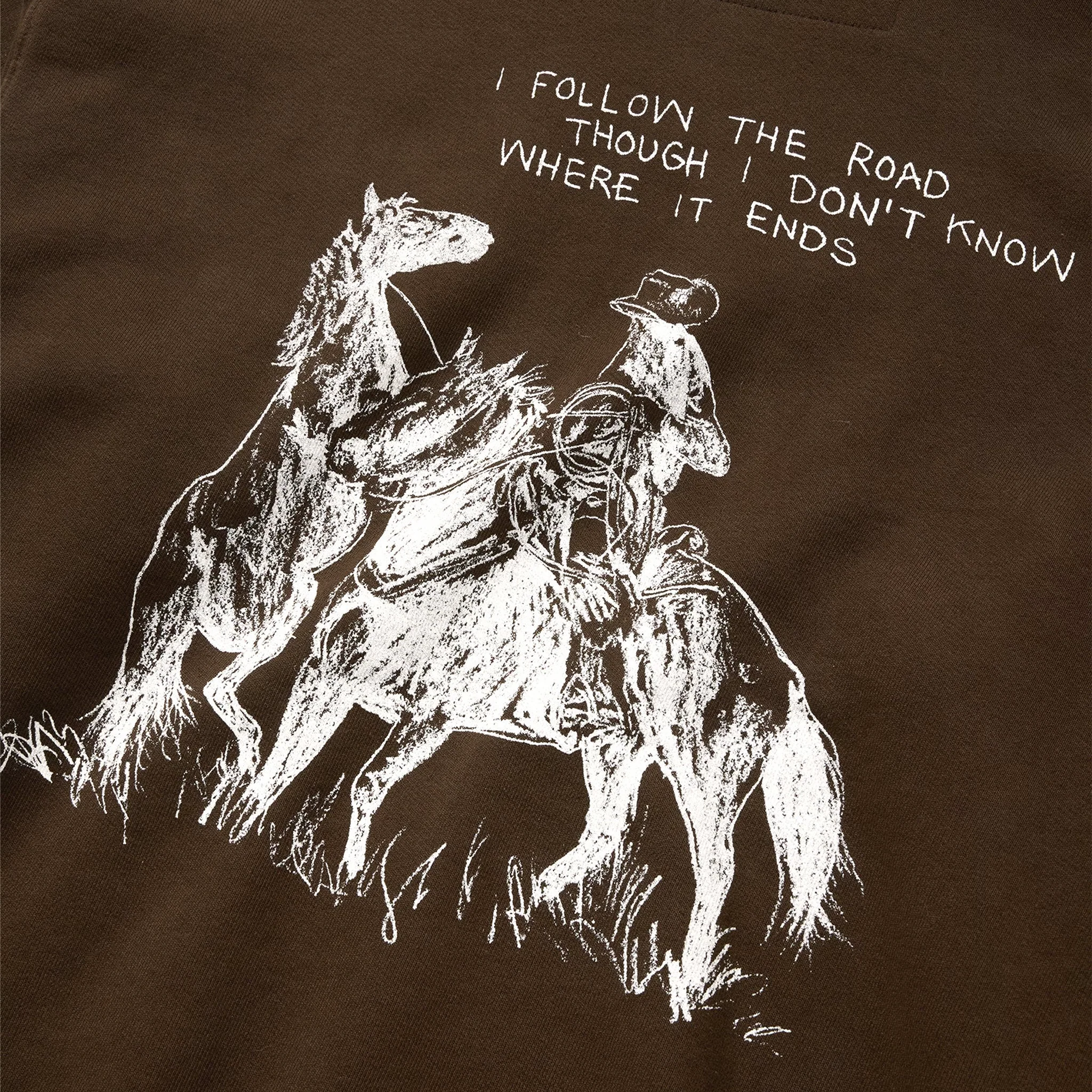 One Of These Days Follow The Road Hooded Sweatshirt (Dark Brown) - Image 4