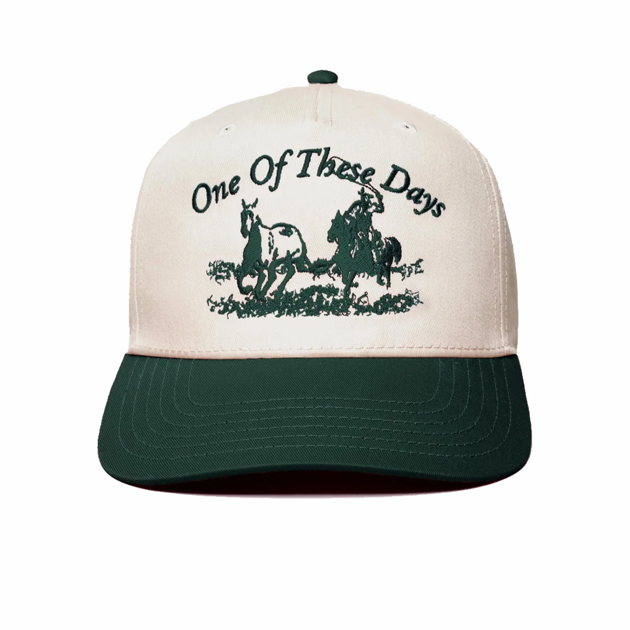 One Of These Days Just For A Moment 5 Panel Hat (Natural/Green)