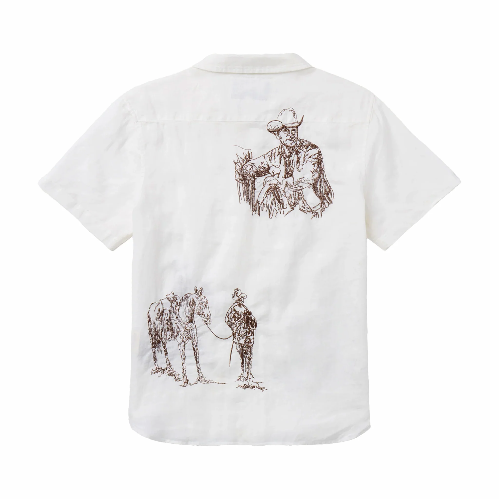One Of These Days Remember Me Camp Shirt (Ivory) - Image 2