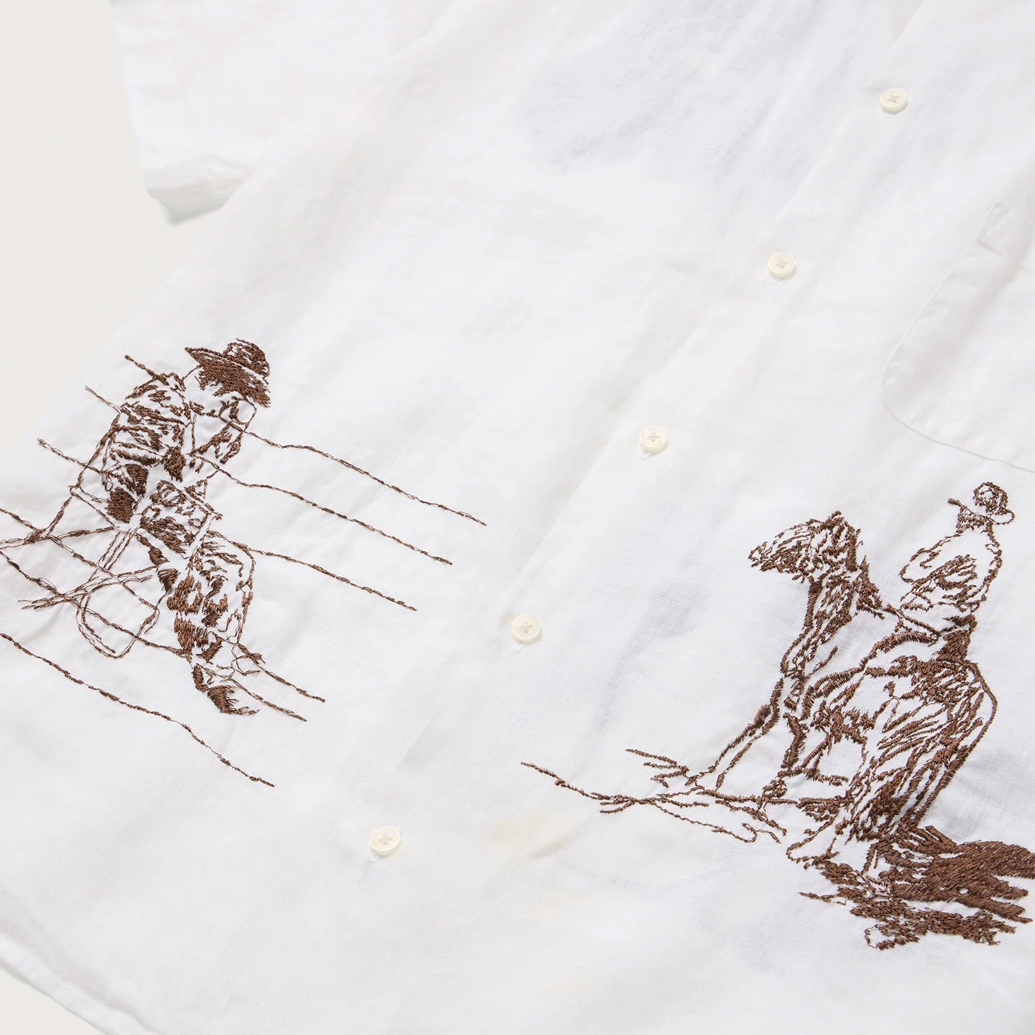 One Of These Days Remember Me Camp Shirt (Ivory) - Image 3