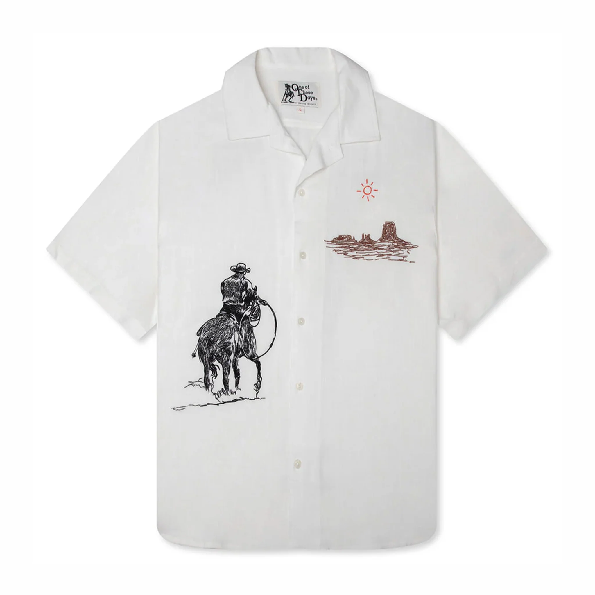 One Of These Days Tomorrow Has Already Spoken Camp Shirt (Bone)