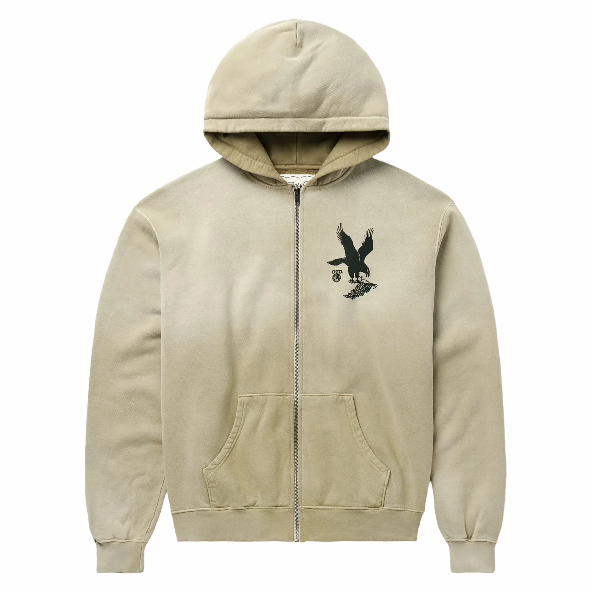 One Of These Days Where Eagles Dare Zip Hoodie (Sand)