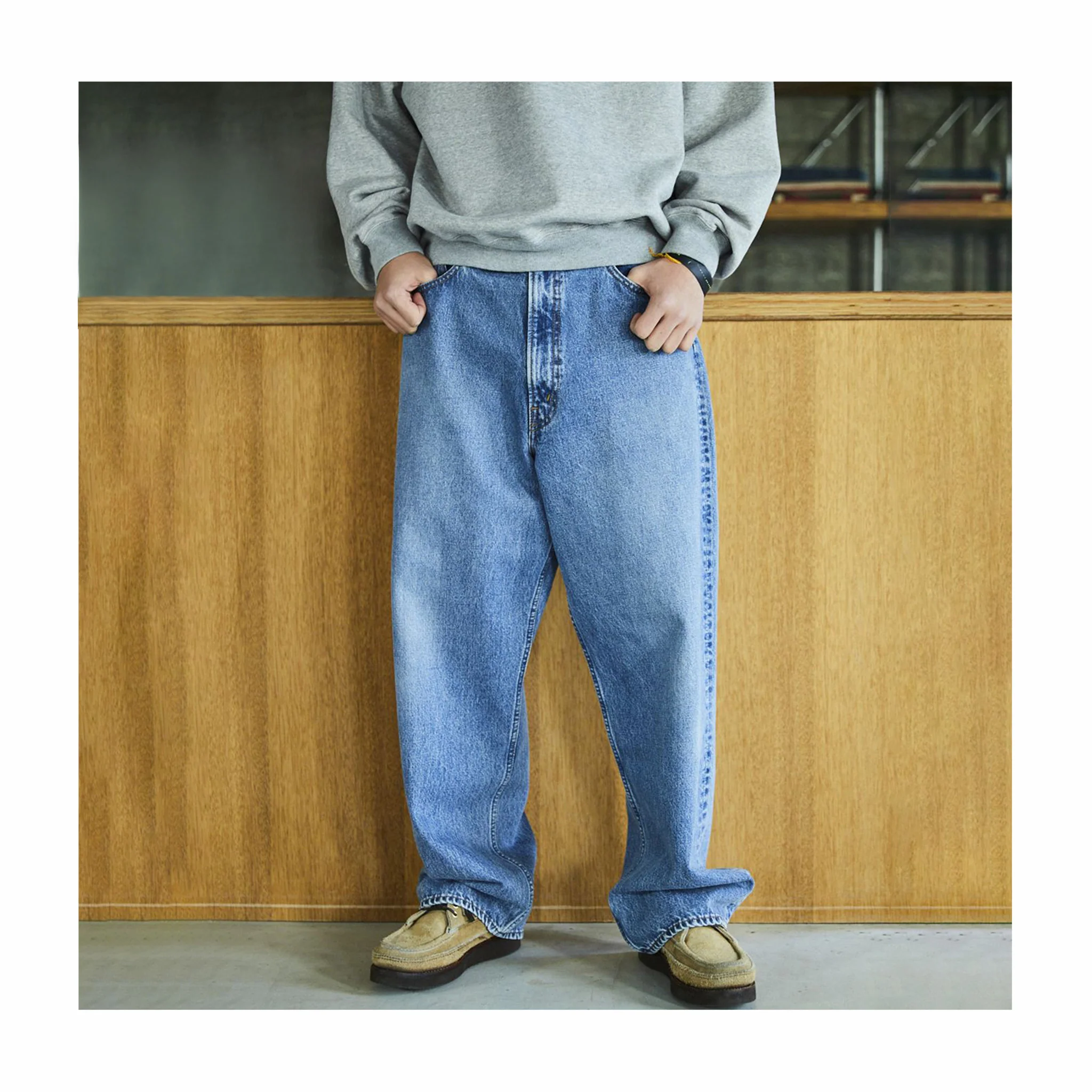 OrSlow 100 Super Dad's Denim - Used Wash (Blue) - Image 2