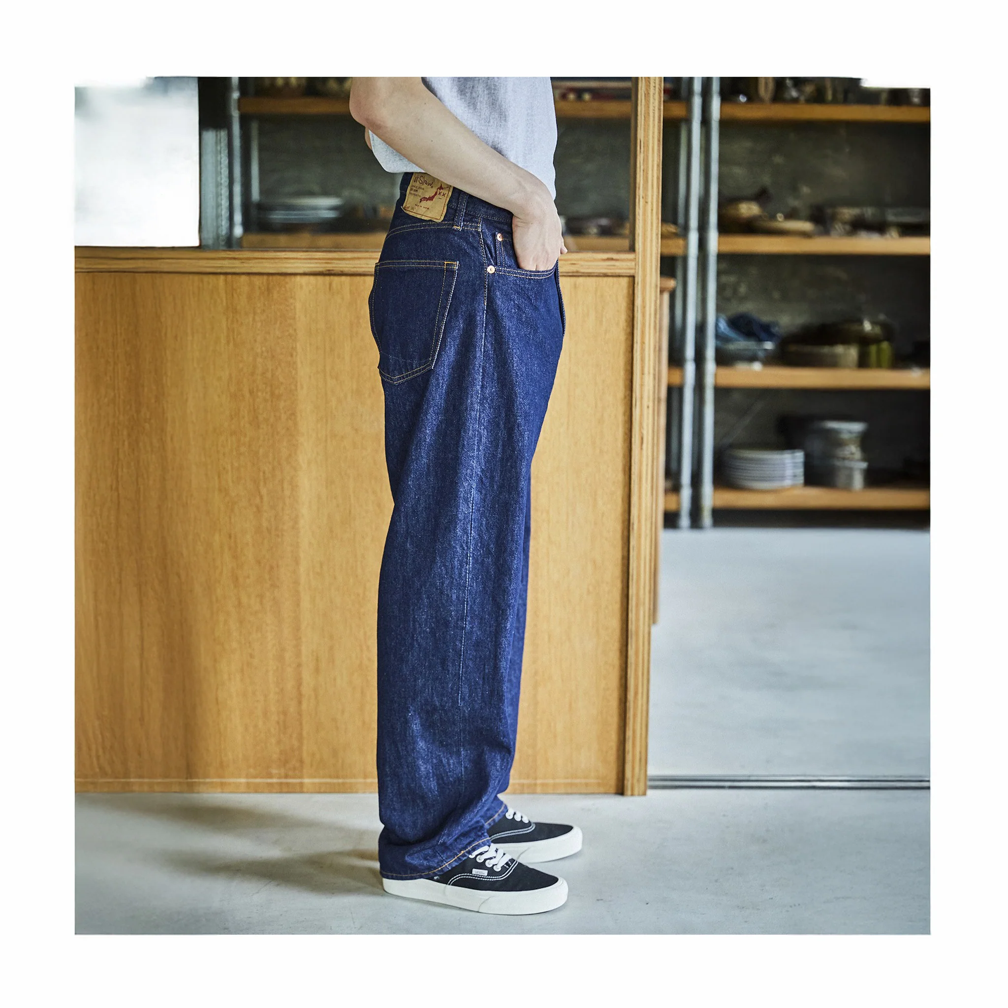 OrSlow 101 Dad's Fit Denim - One Wash (Blue) - Image 3