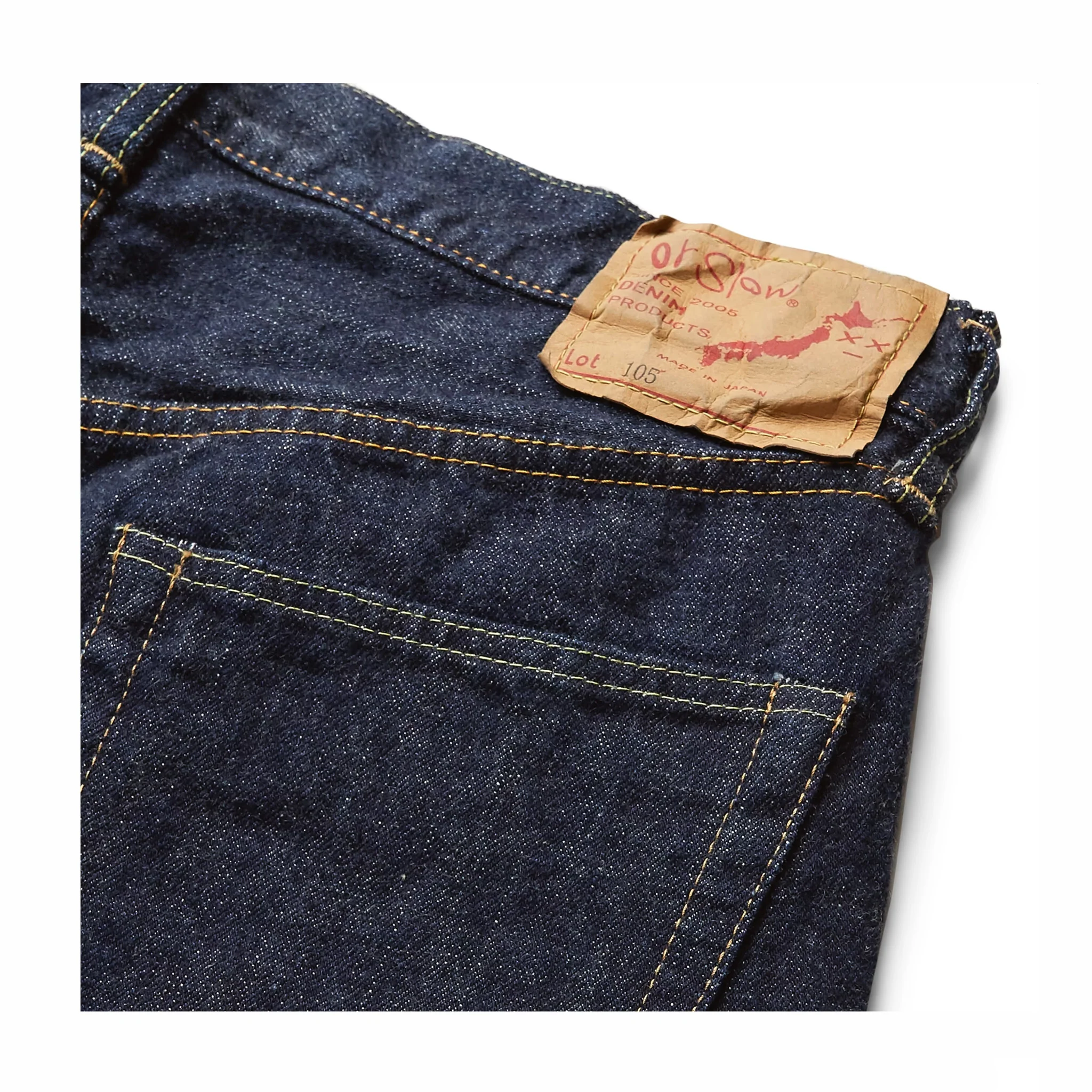 OrSlow 105XX The 1950's Selvedge Denim - One Wash (Blue) - Image 3