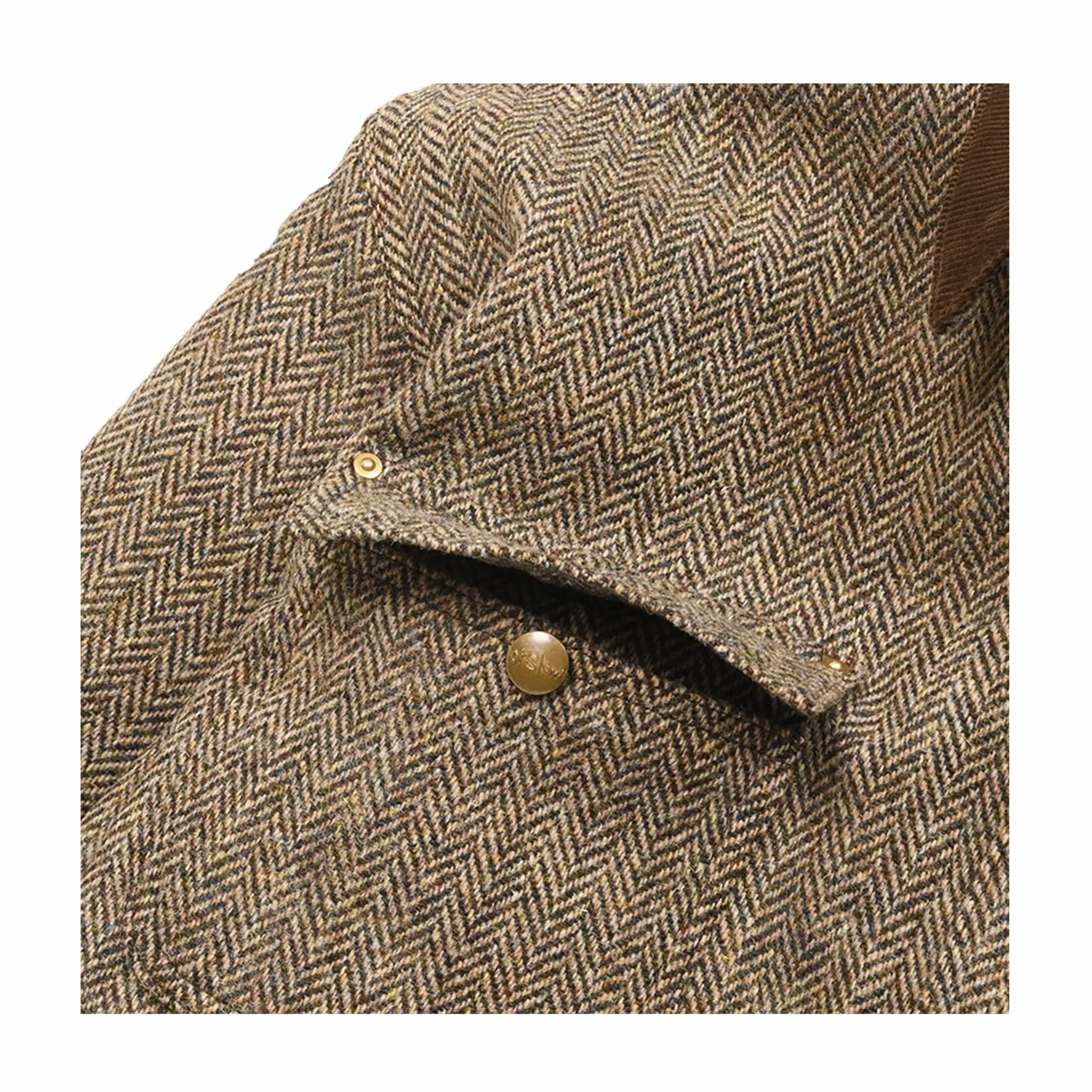 OrSlow Harris Tweed Relax Fit Coverall (Khaki) - Image 2