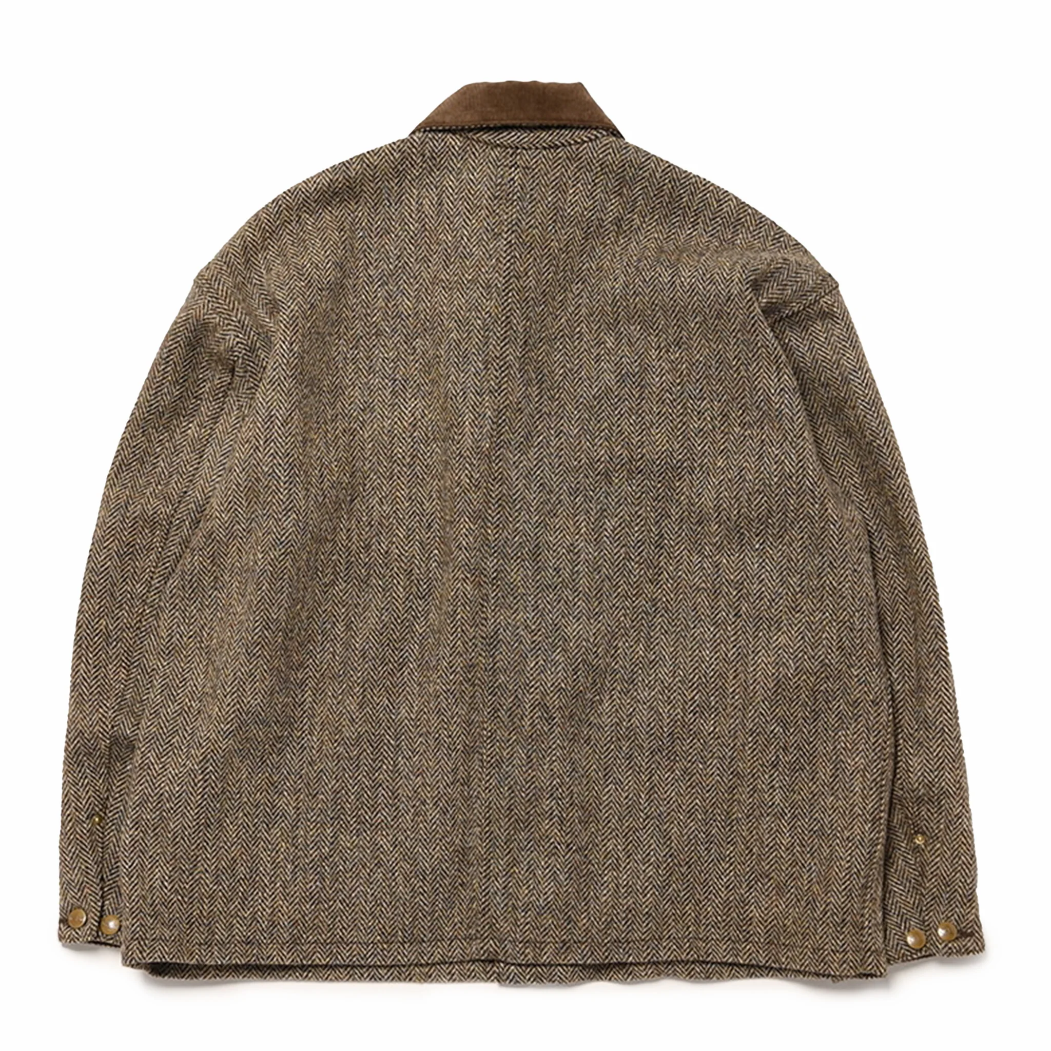 OrSlow Harris Tweed Relax Fit Coverall (Khaki) - Image 4