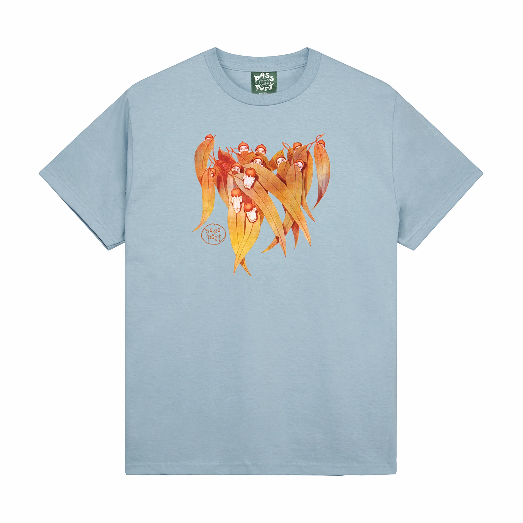 Pass~Port x May Gibbs Gum Leaf Tee (Stonewash Blue)