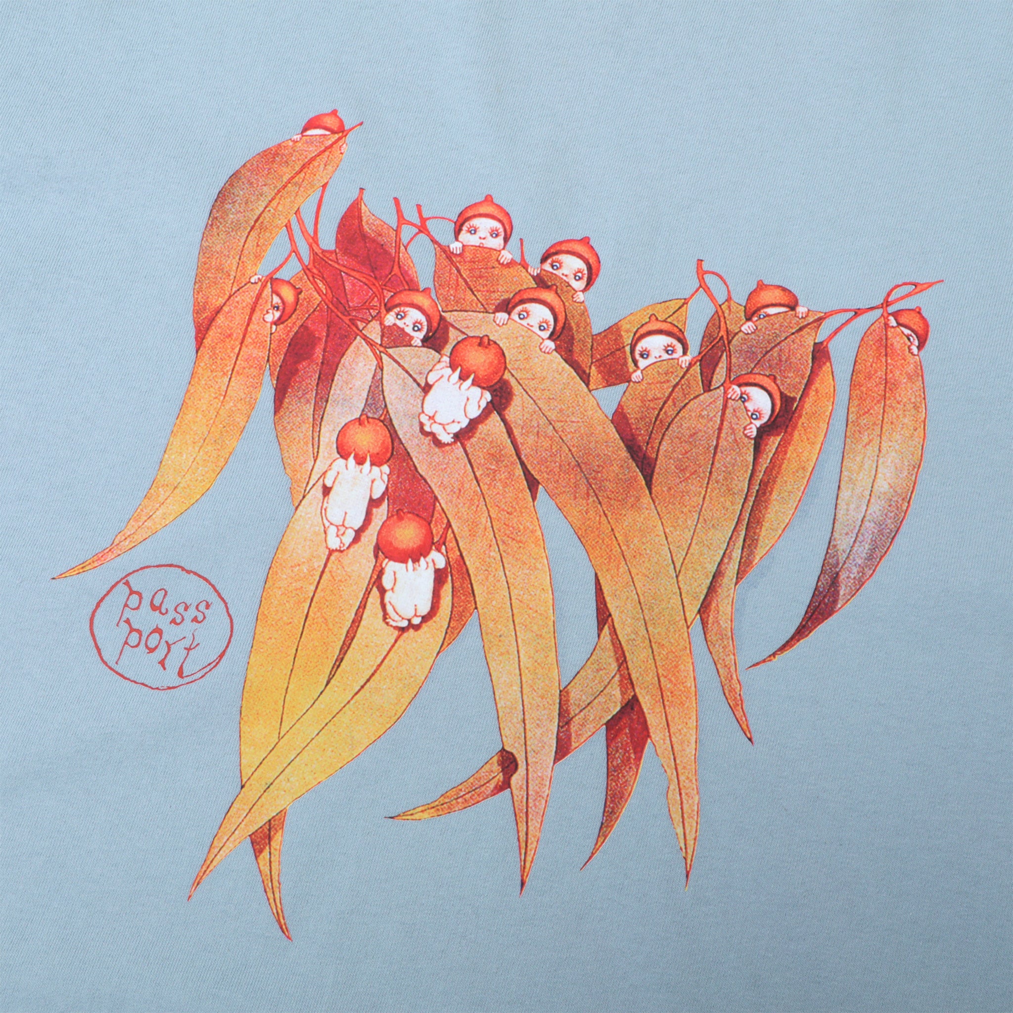 Pass~Port x May Gibbs Gum Leaf Tee (Stonewash Blue) - Image 2