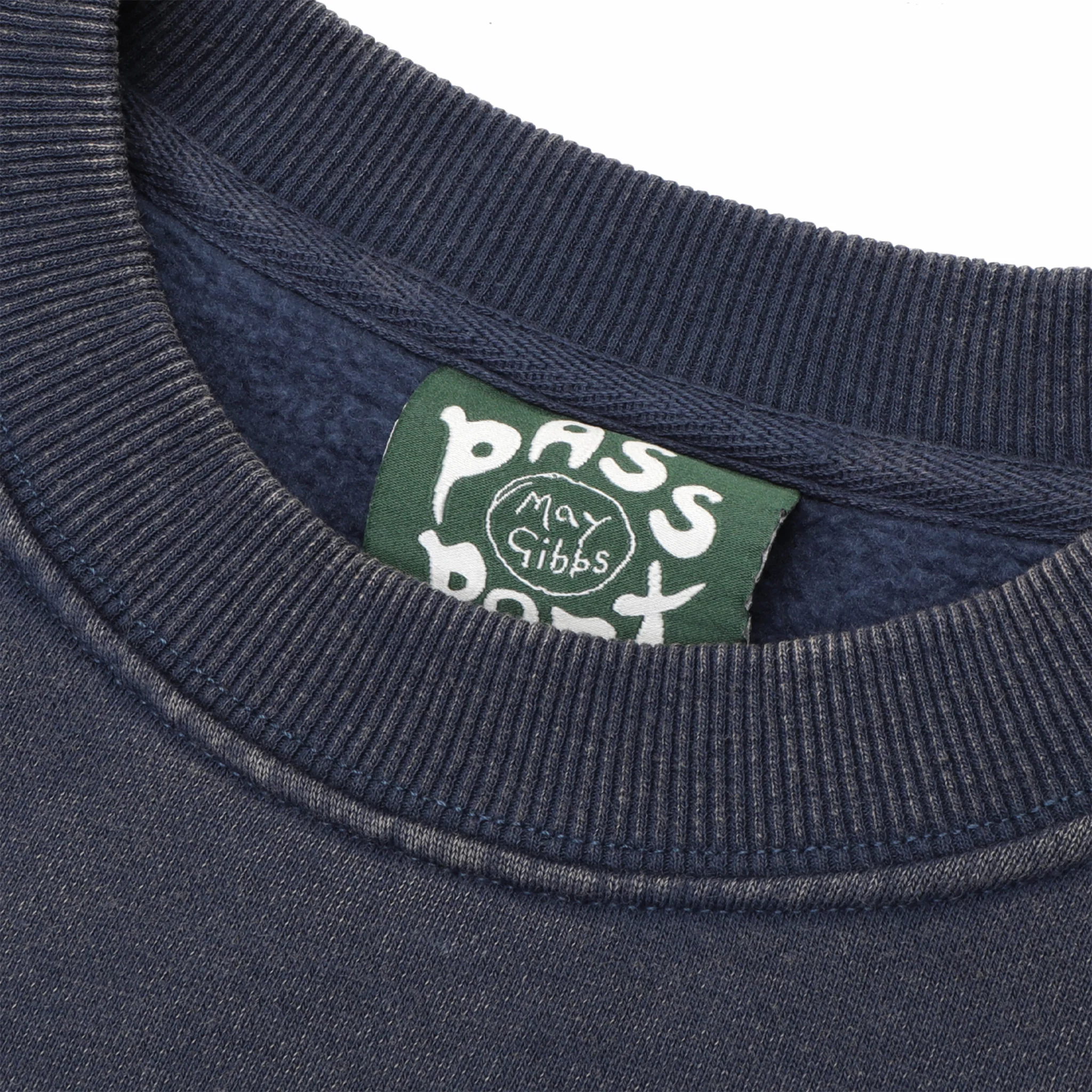 Pass~Port x May Gibbs Leap Frog Crewneck (Acid Navy) - Image 2