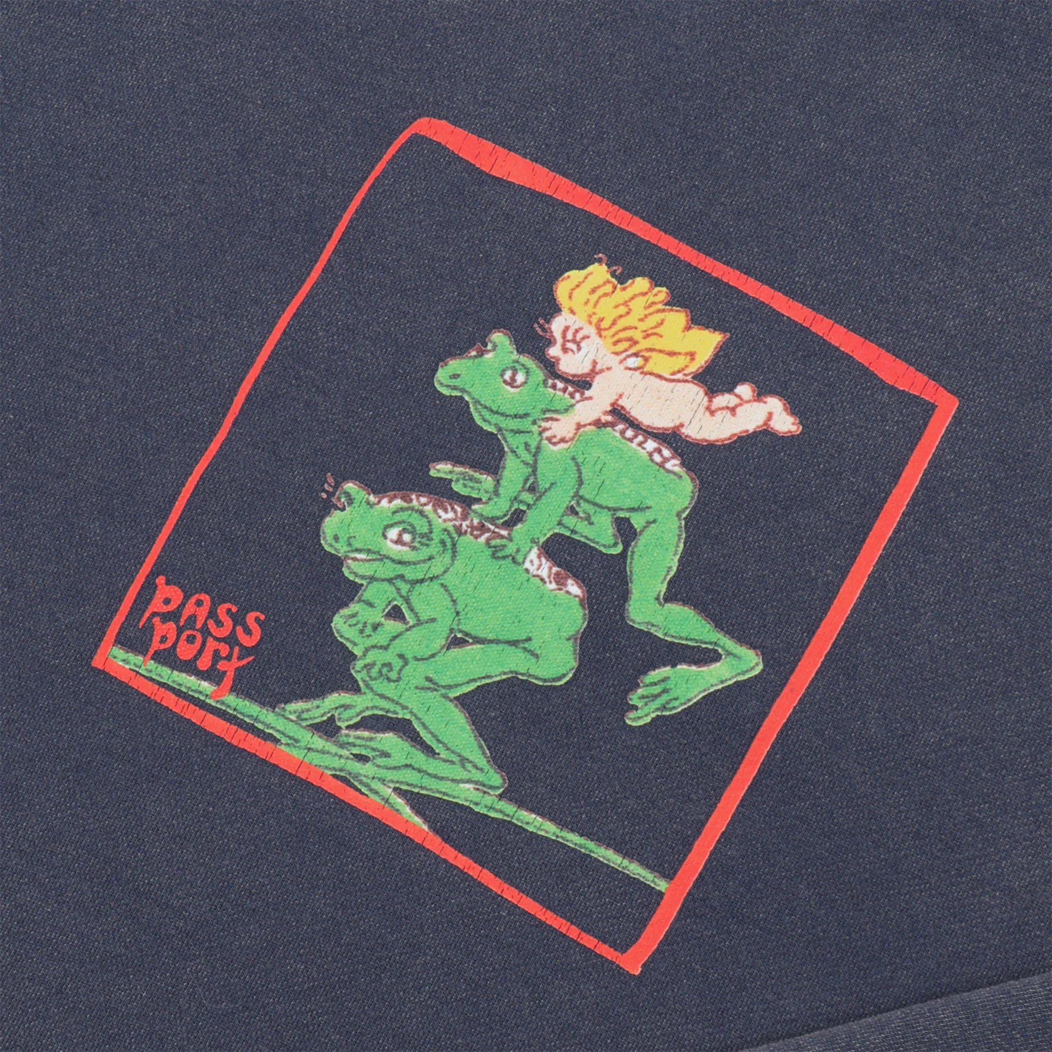 Pass~Port x May Gibbs Leap Frog Crewneck (Acid Navy) - Image 3