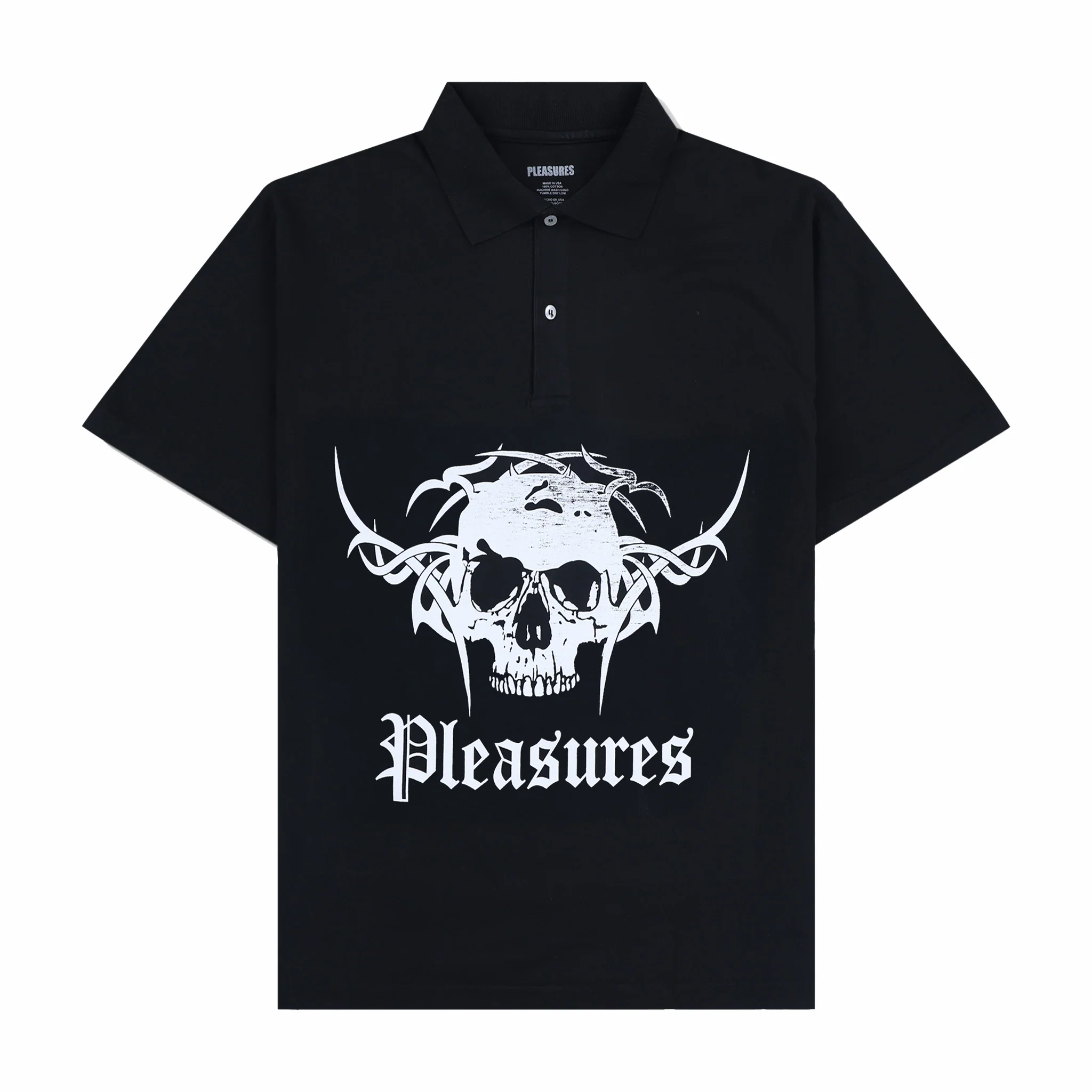 Pleasures Tradition Polo Shirt (Black)