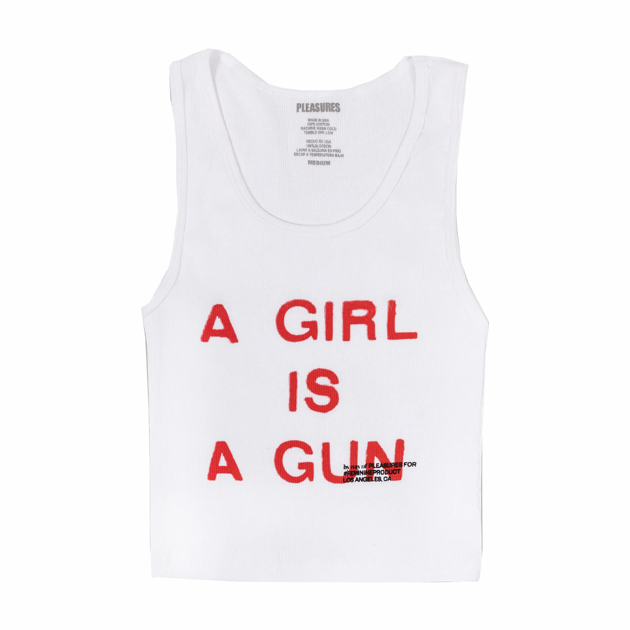 Pleasures Women's Girl Is A Gun Tank Top (White)