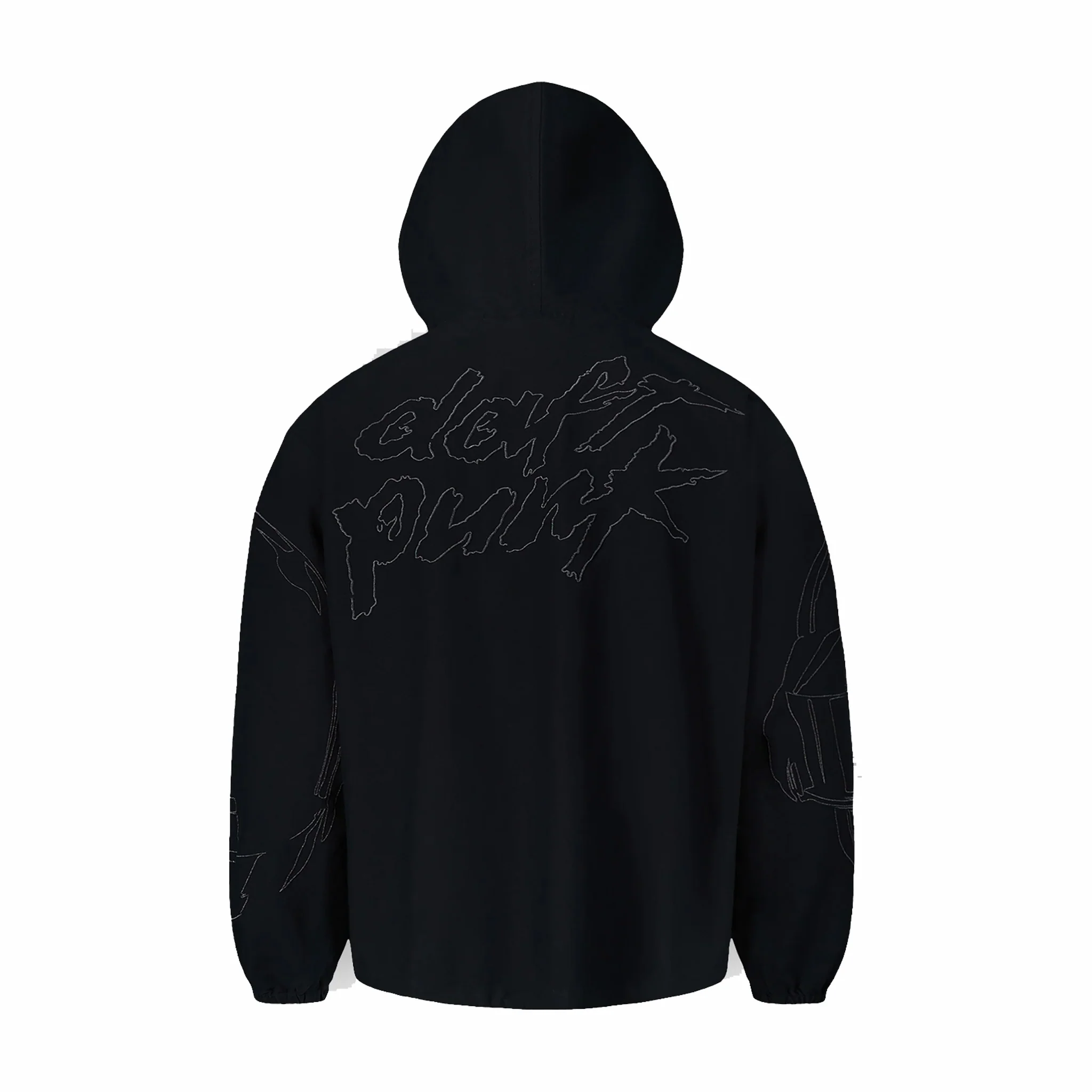 Pleasures x Daft Punk Digital Zip Poncho Hoodie (Black) - Image 2