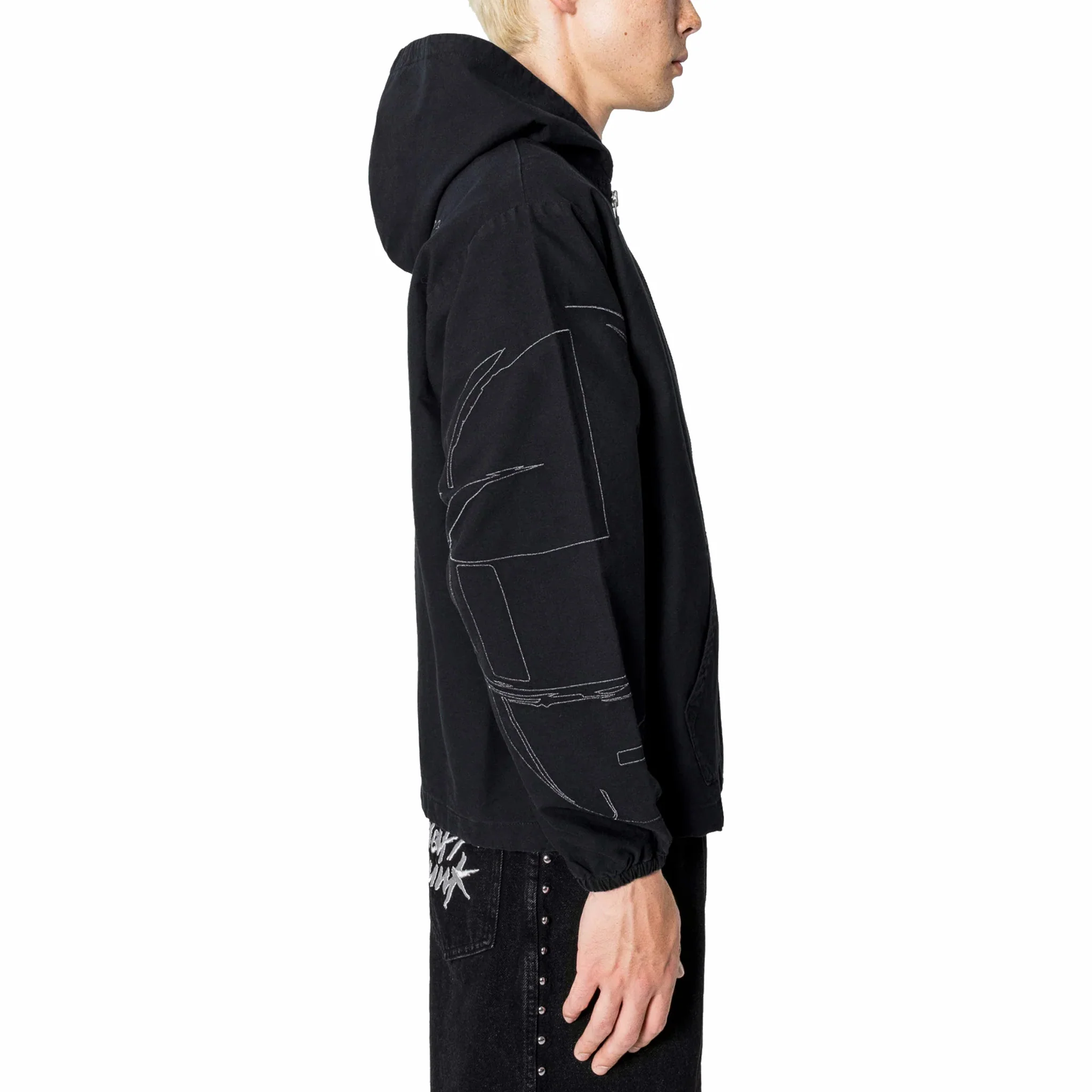 Pleasures x Daft Punk Digital Zip Poncho Hoodie (Black) - Image 3