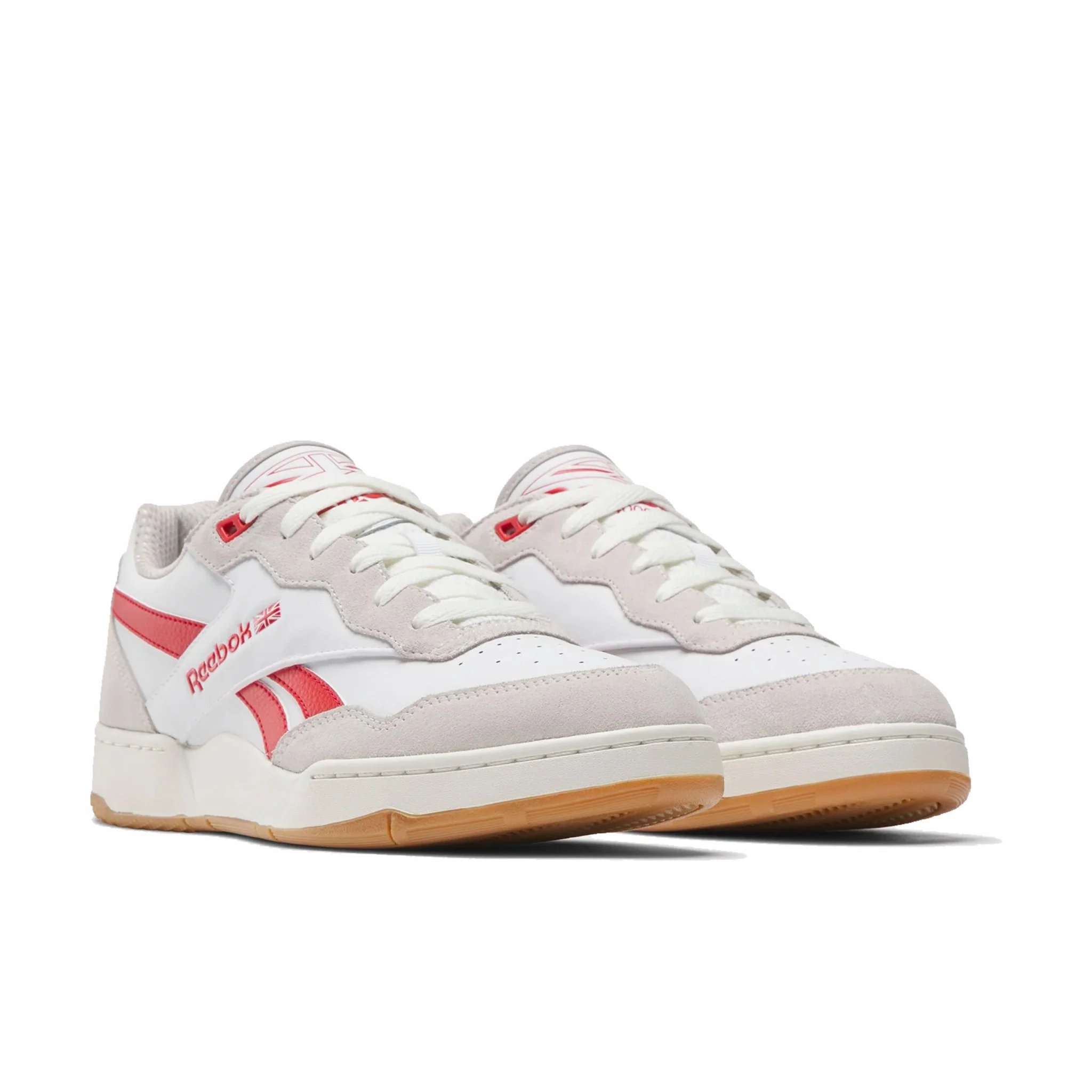Reebok Men's BB 4000 II (White/Luxe Grey/Vector Red) - Image 2