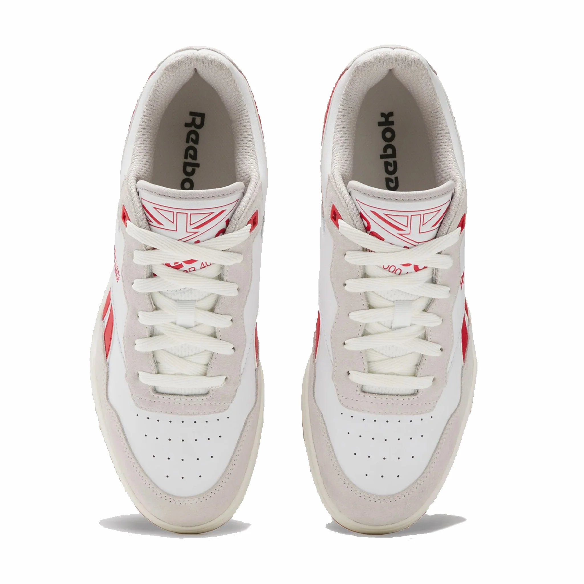 Reebok Men's BB 4000 II (White/Luxe Grey/Vector Red) - Image 4