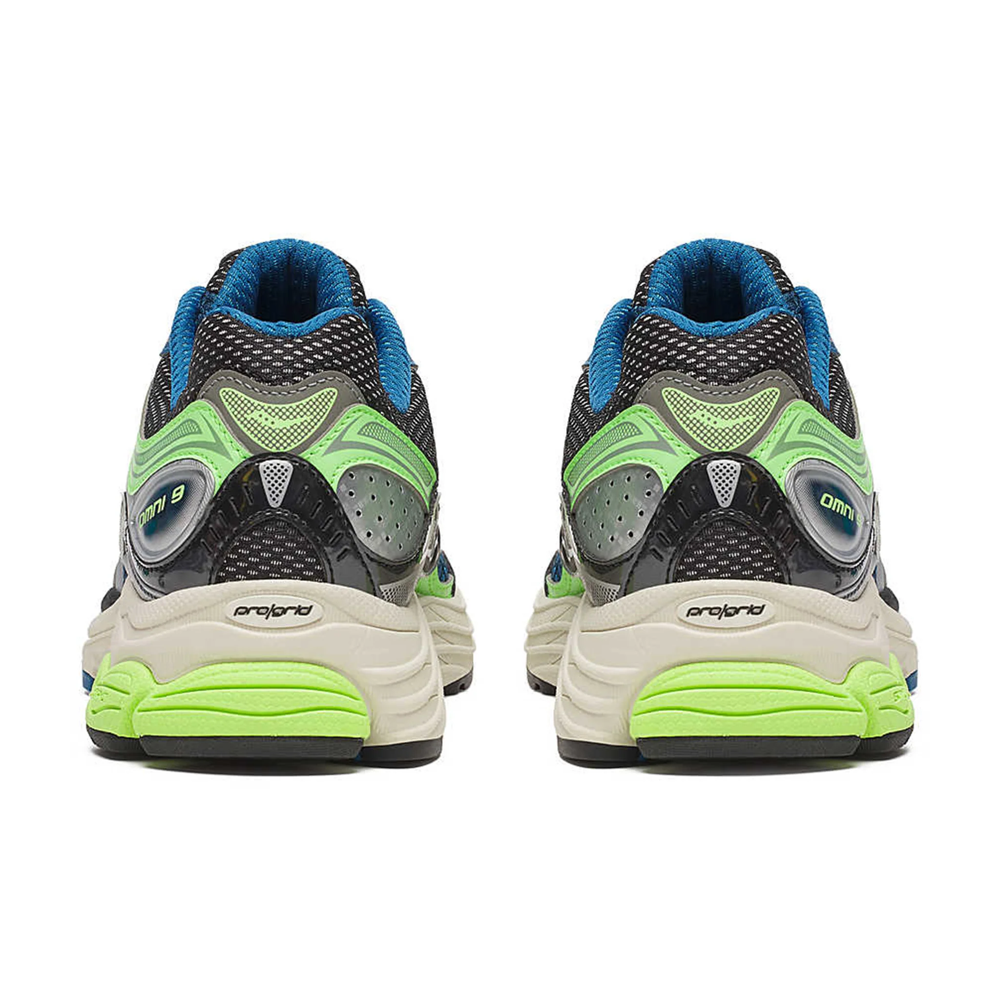 Saucony Men's ProGrid Omni 9 (Blue/Lime) - Image 4