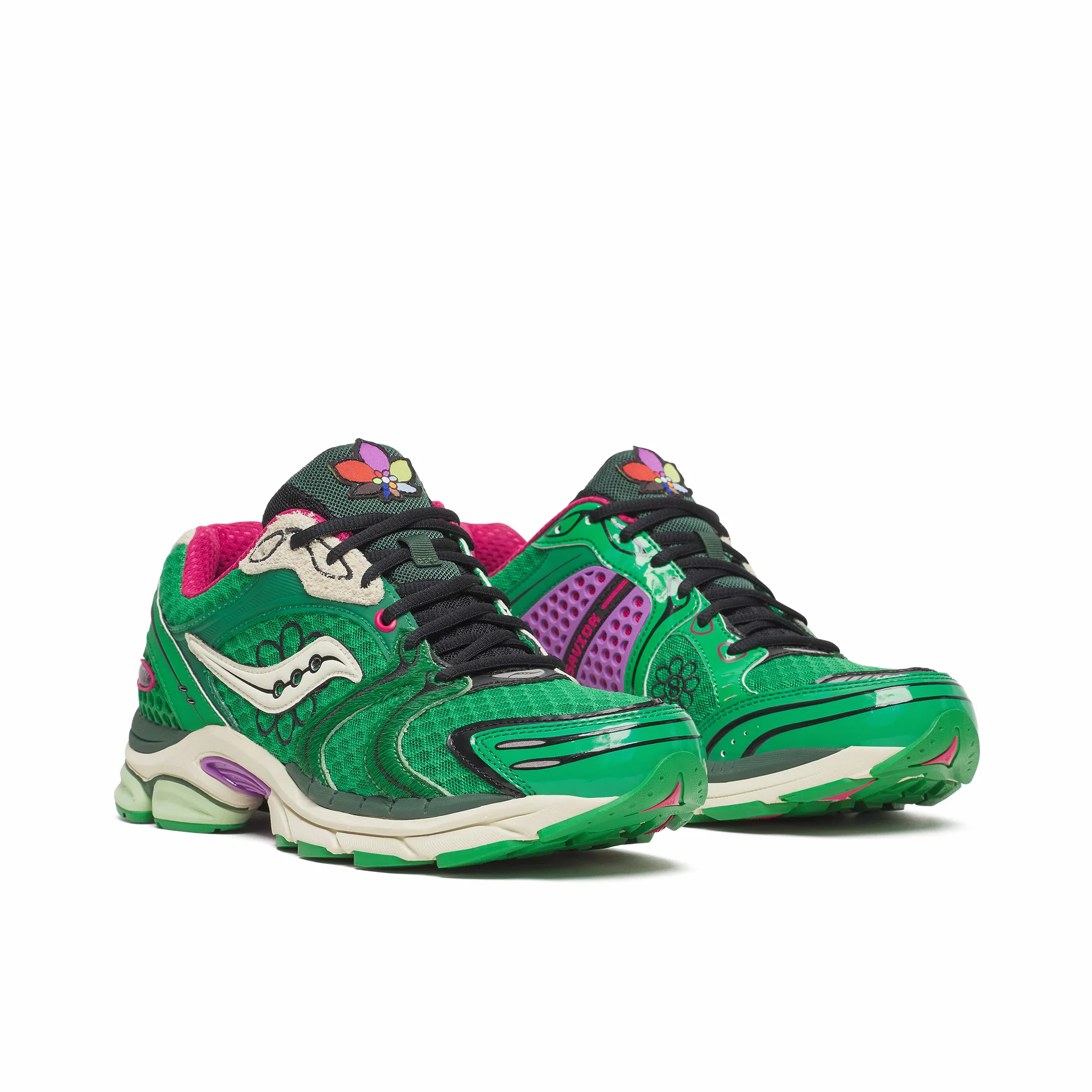 Saucony x Jae Tips Men's "Flowers Grow Uptown" Progrid Triumph 4 (Fern/Fern) - Image 2