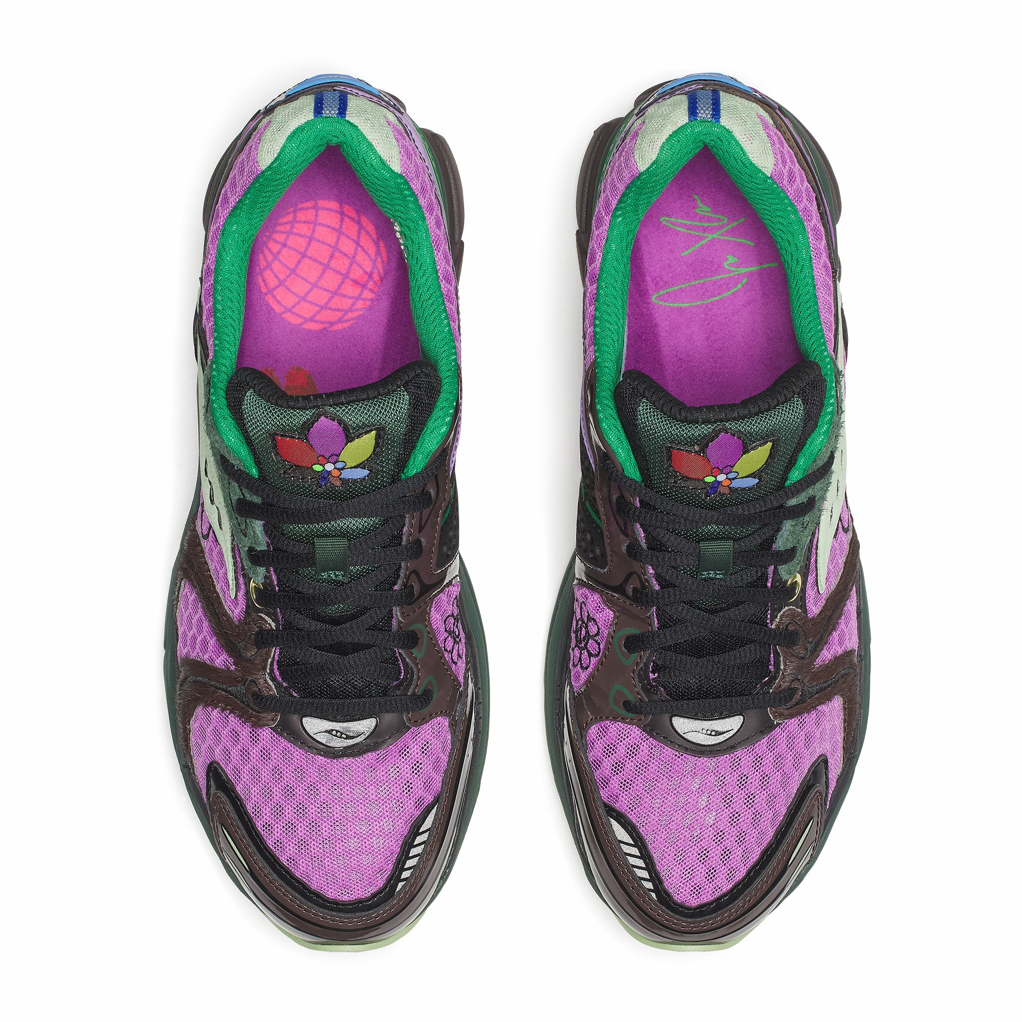 Saucony x Jae Tips Men's "Flowers Grow Uptown" Progrid Triumph 4 (Violet/Earth) - Image 4