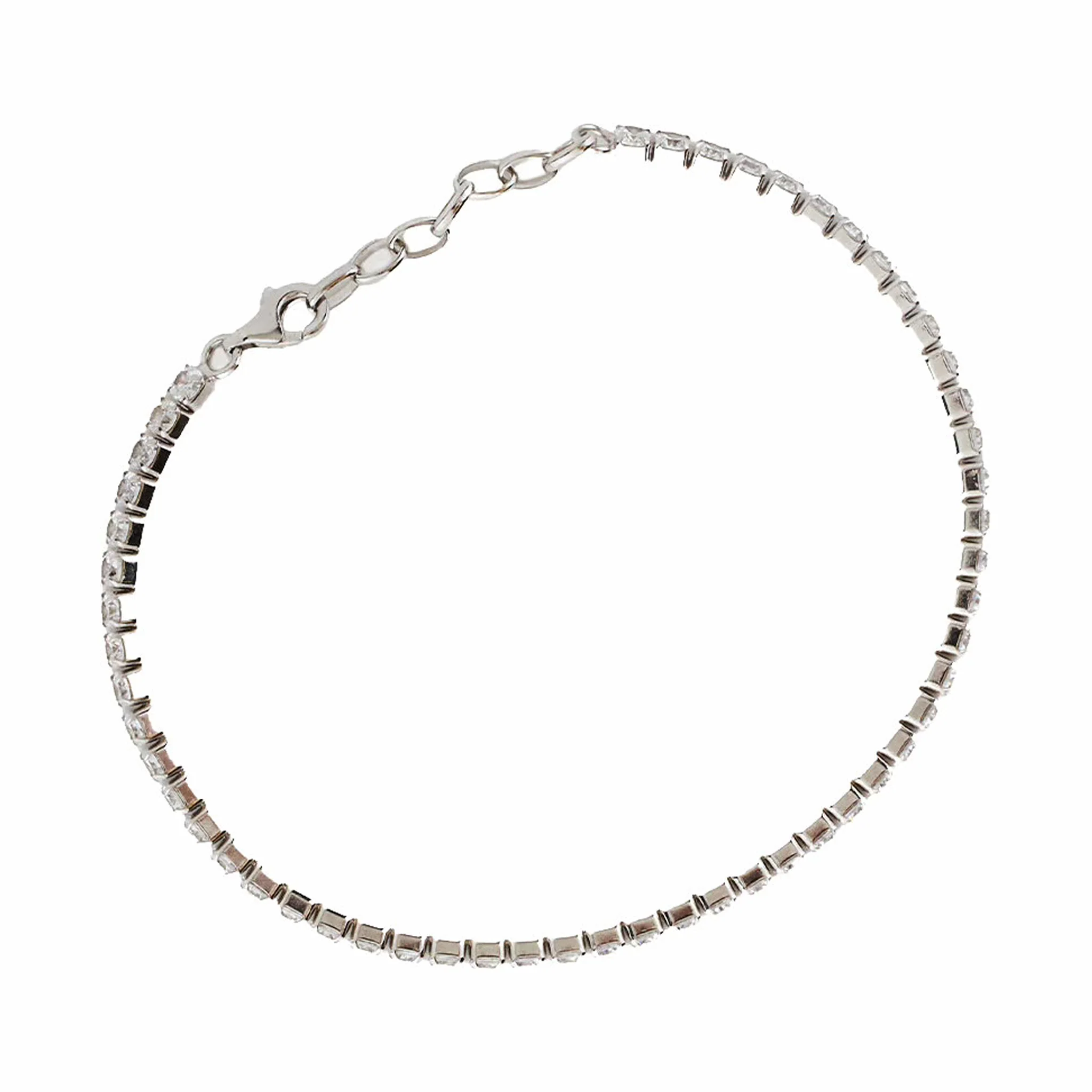 Serge DeNimes Silver Tennis Chain Bracelet (Silver) - Image 2