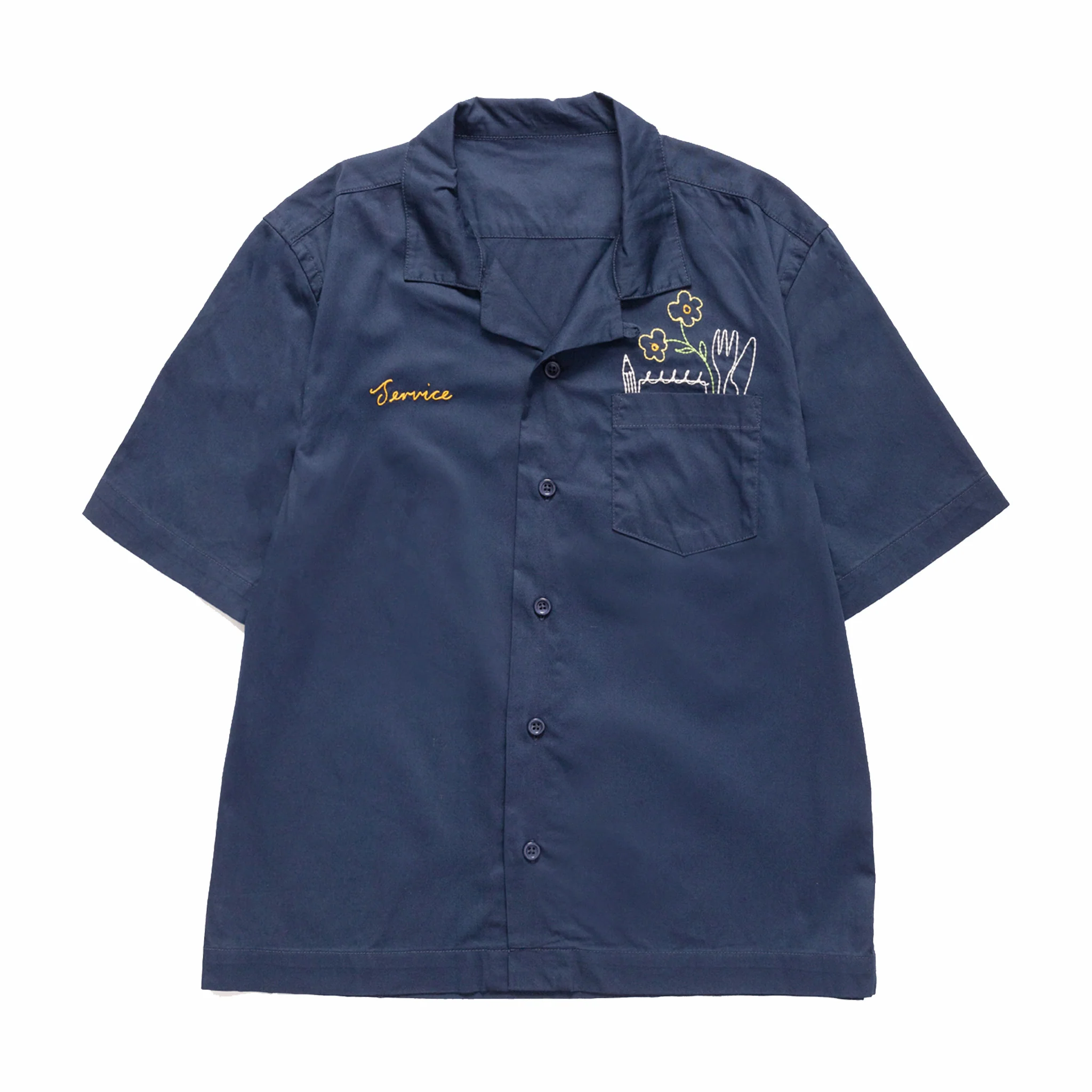 Service Works Light Twill Necessities Short Sleeve Shirt (Navy)