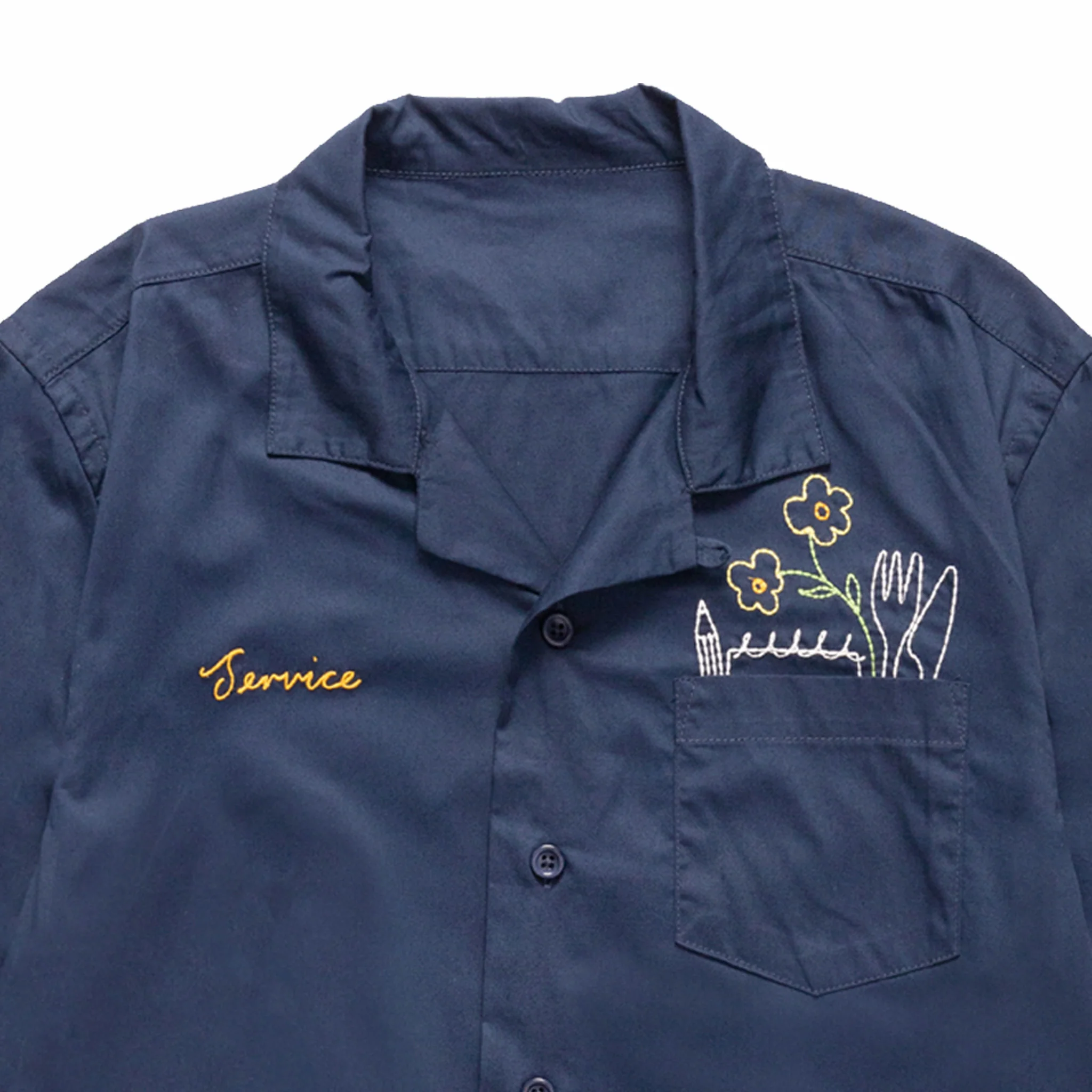 Service Works Light Twill Necessities Short Sleeve Shirt (Navy) - Image 2