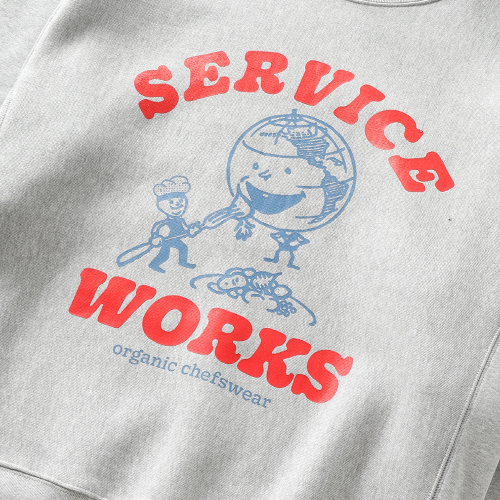 Service Works Organic Chefswear Crewneck (Marl Grey) - Image 2