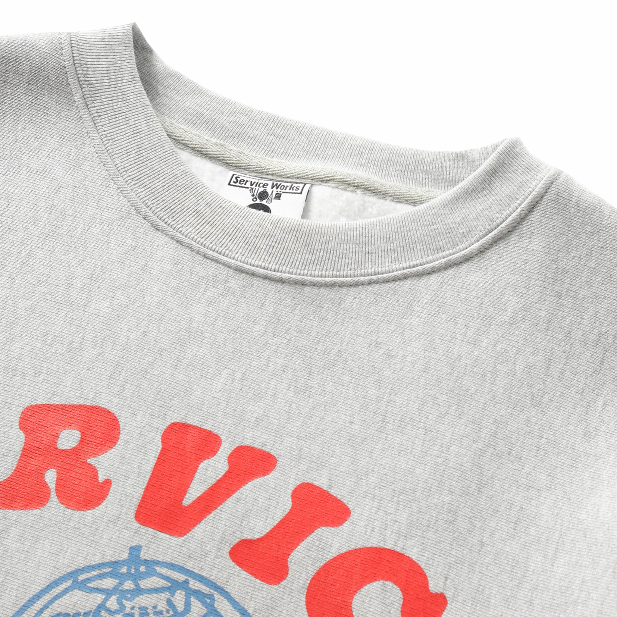 Service Works Organic Chefswear Crewneck (Marl Grey) - Image 3