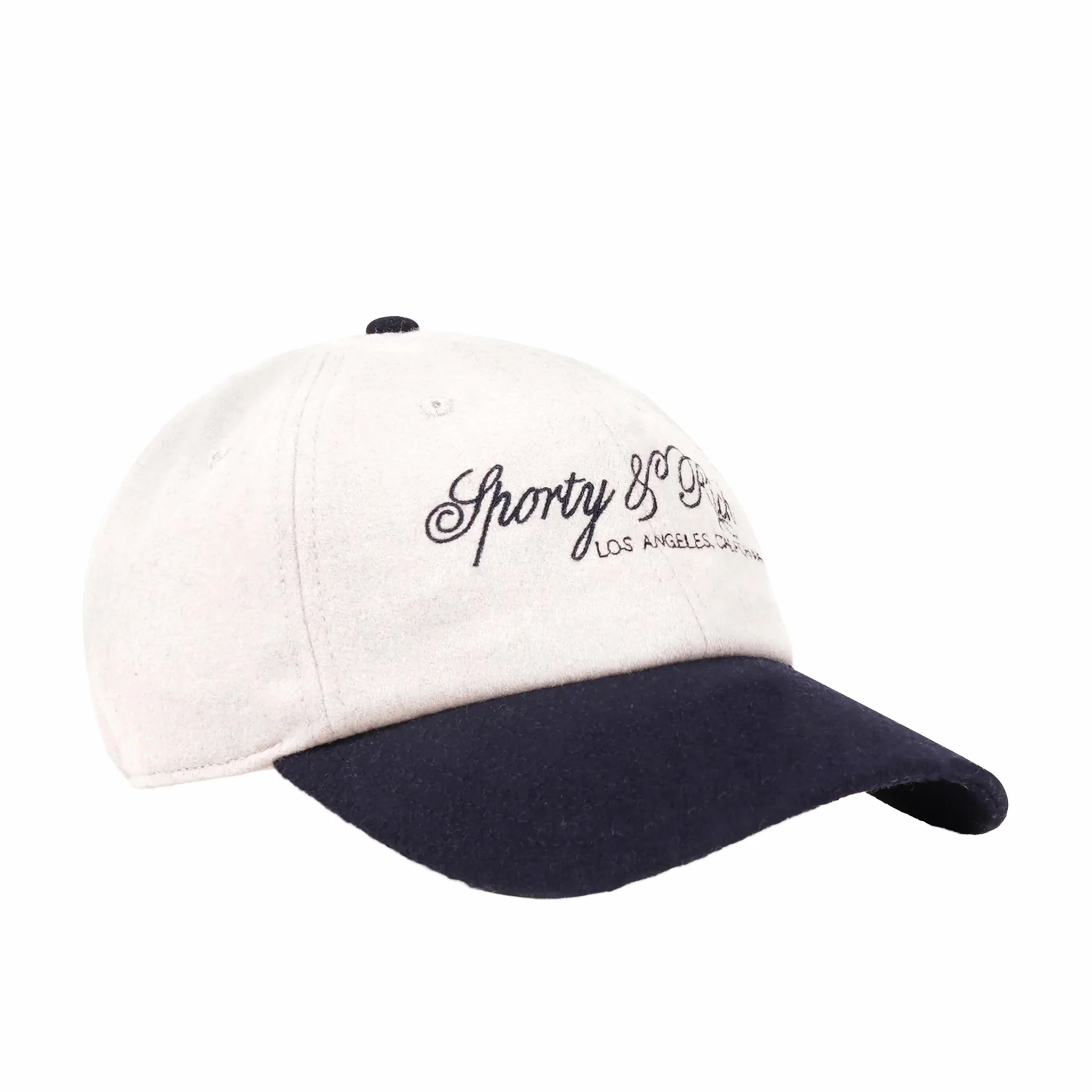 Sporty & Rich International Wool Hat (Ecru/Navy) - Image 2