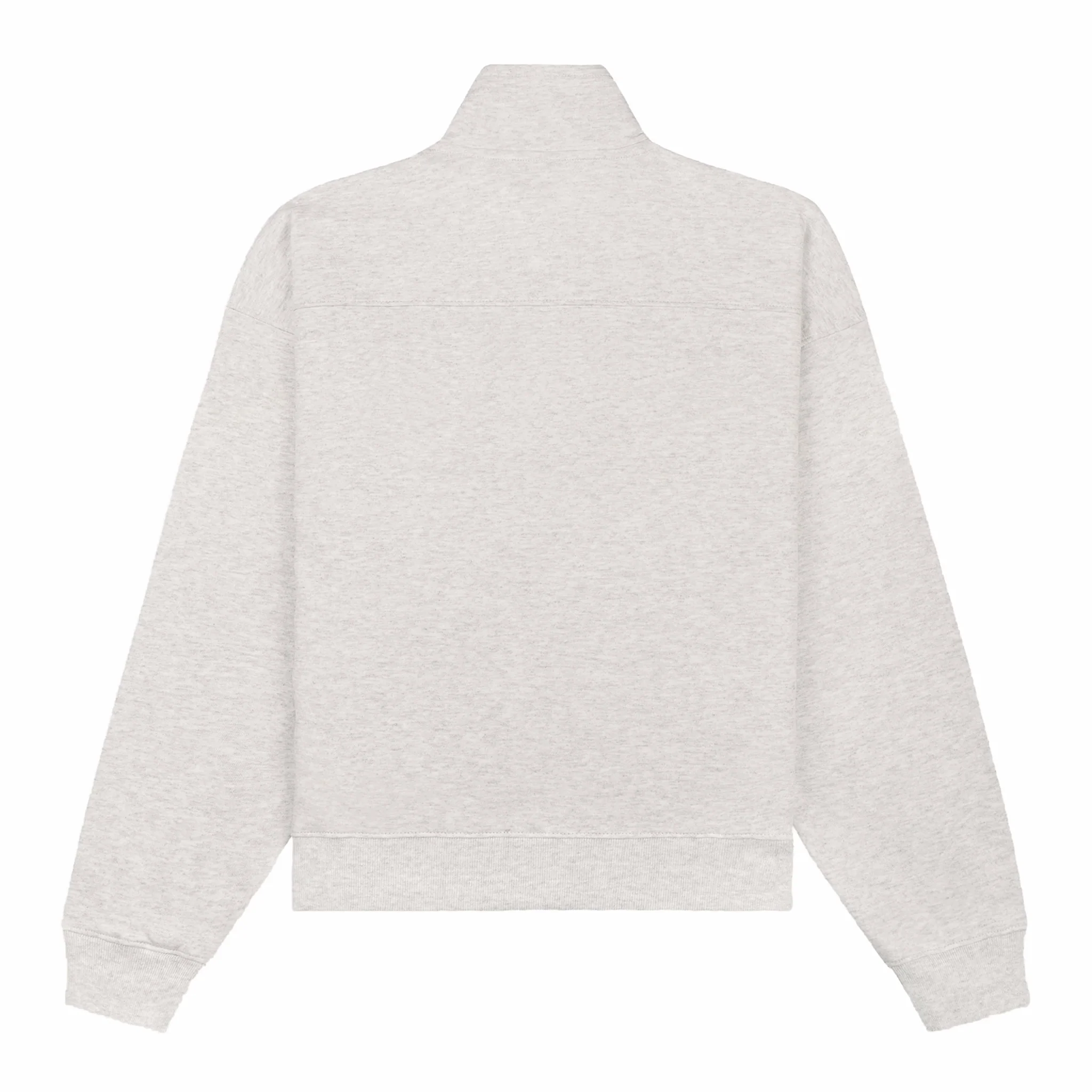 Sporty & Rich Men's BH Crest Quarter Zip (Heather Gray/Navy) - Image 2