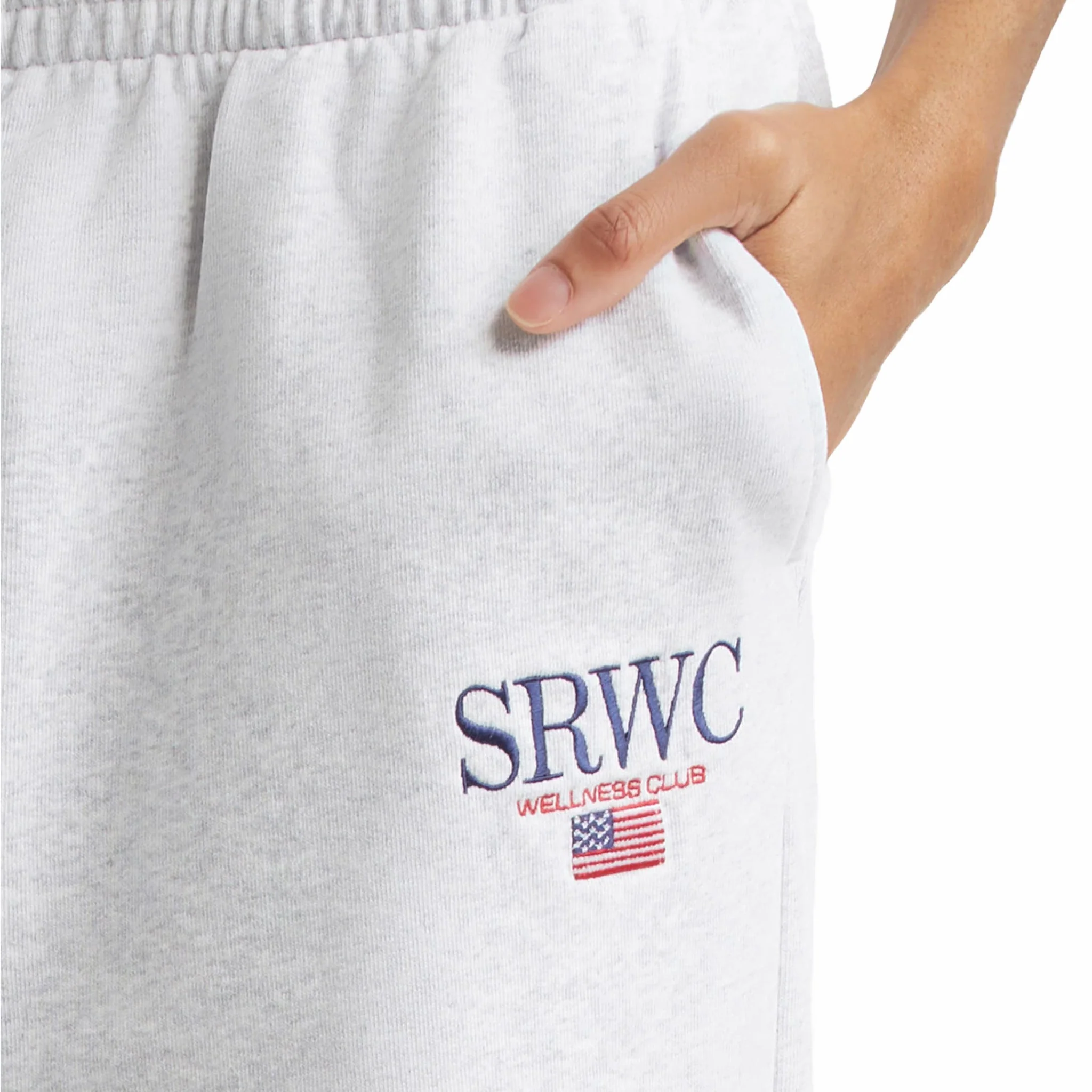Sporty & Rich Men's Nautical Embroidered Wide Sweatpant (Heather Gray) - Image 2