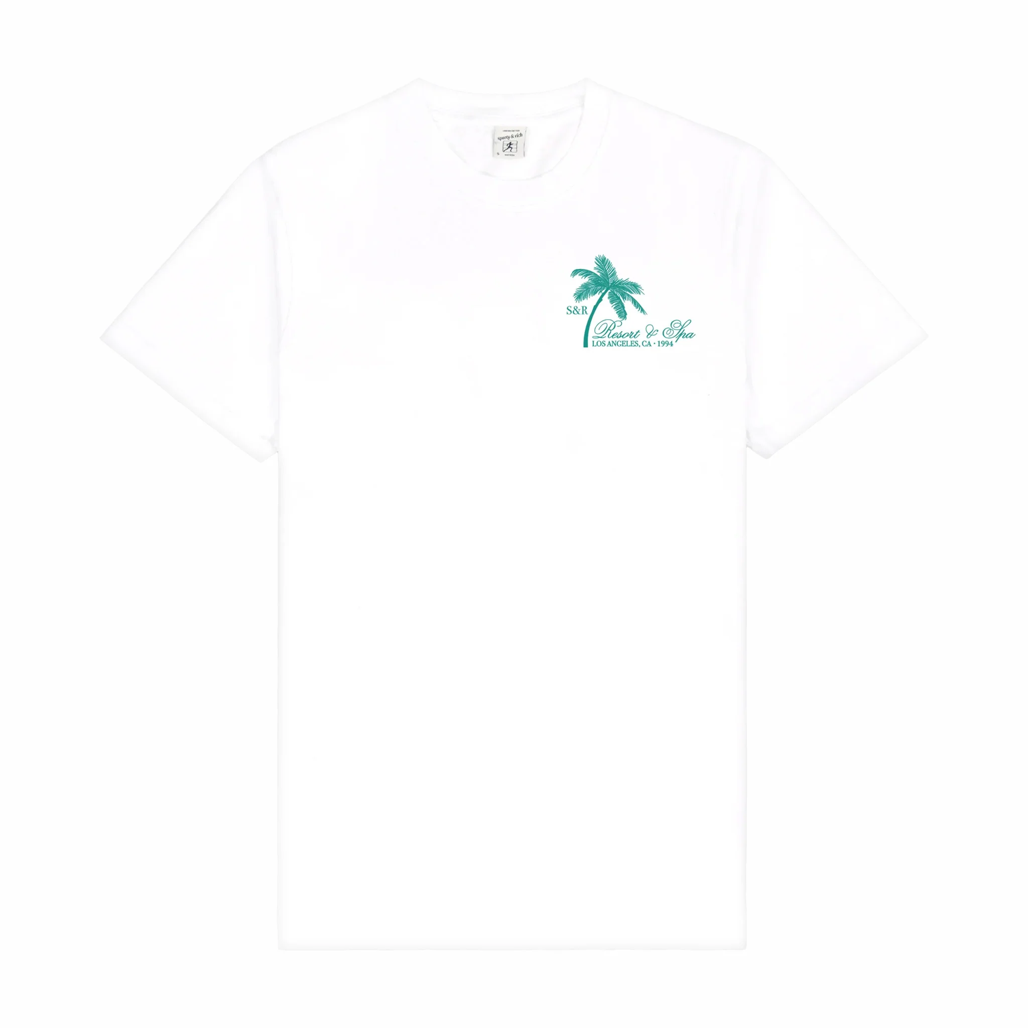 Sporty & Rich Men's Palms T-Shirt (White/Spring Green)