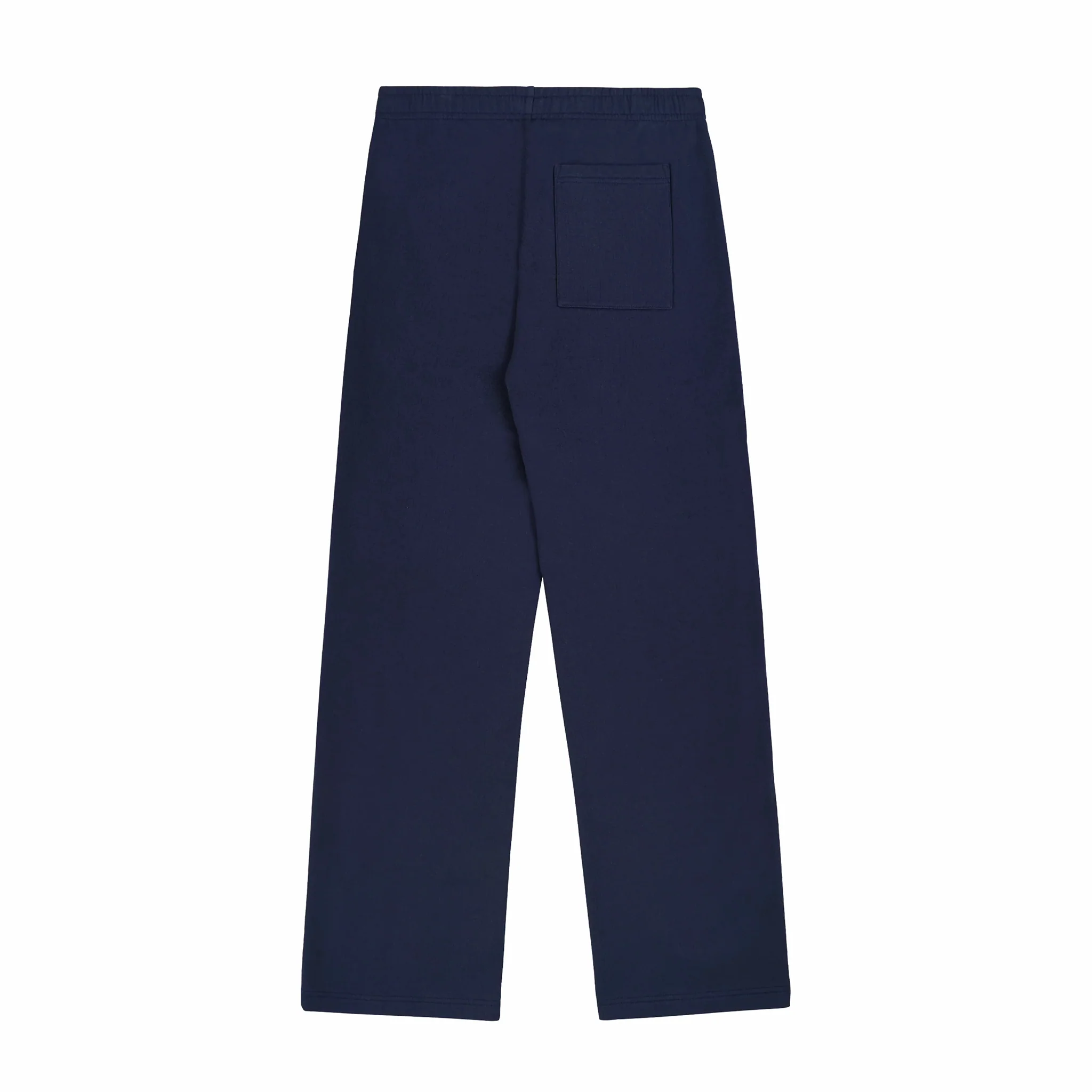 Sporty & Rich Men's Serif Logo Wide Sweatpant (Navy/White) - Image 2