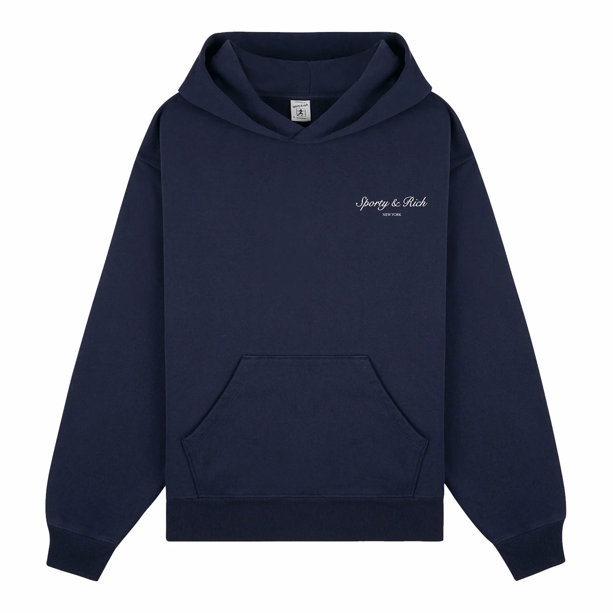 Sporty & Rich Men's Syracuse Hoodie (Dark Navy/Ecru)