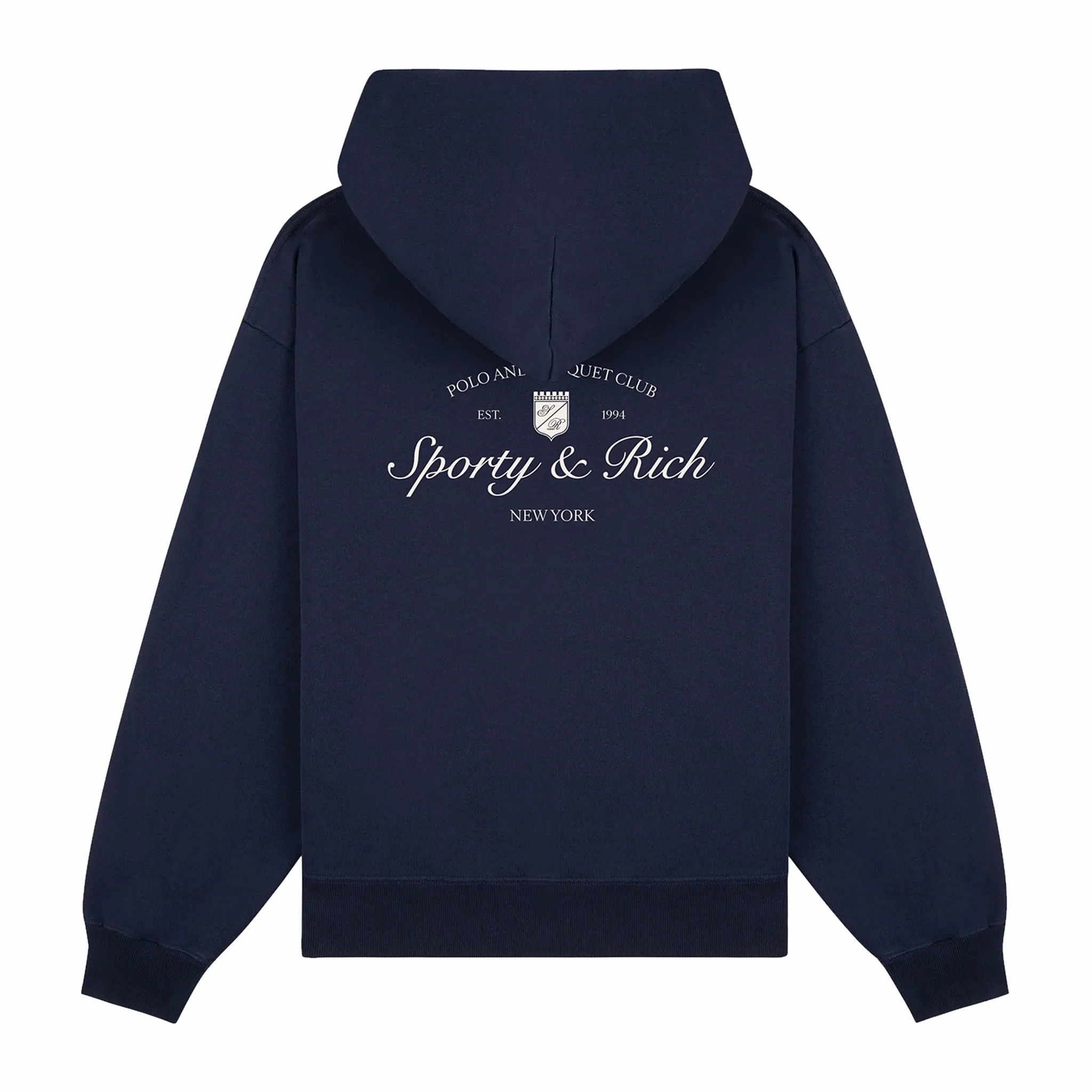 Sporty & Rich Men's Syracuse Hoodie (Dark Navy/Ecru) - Image 2