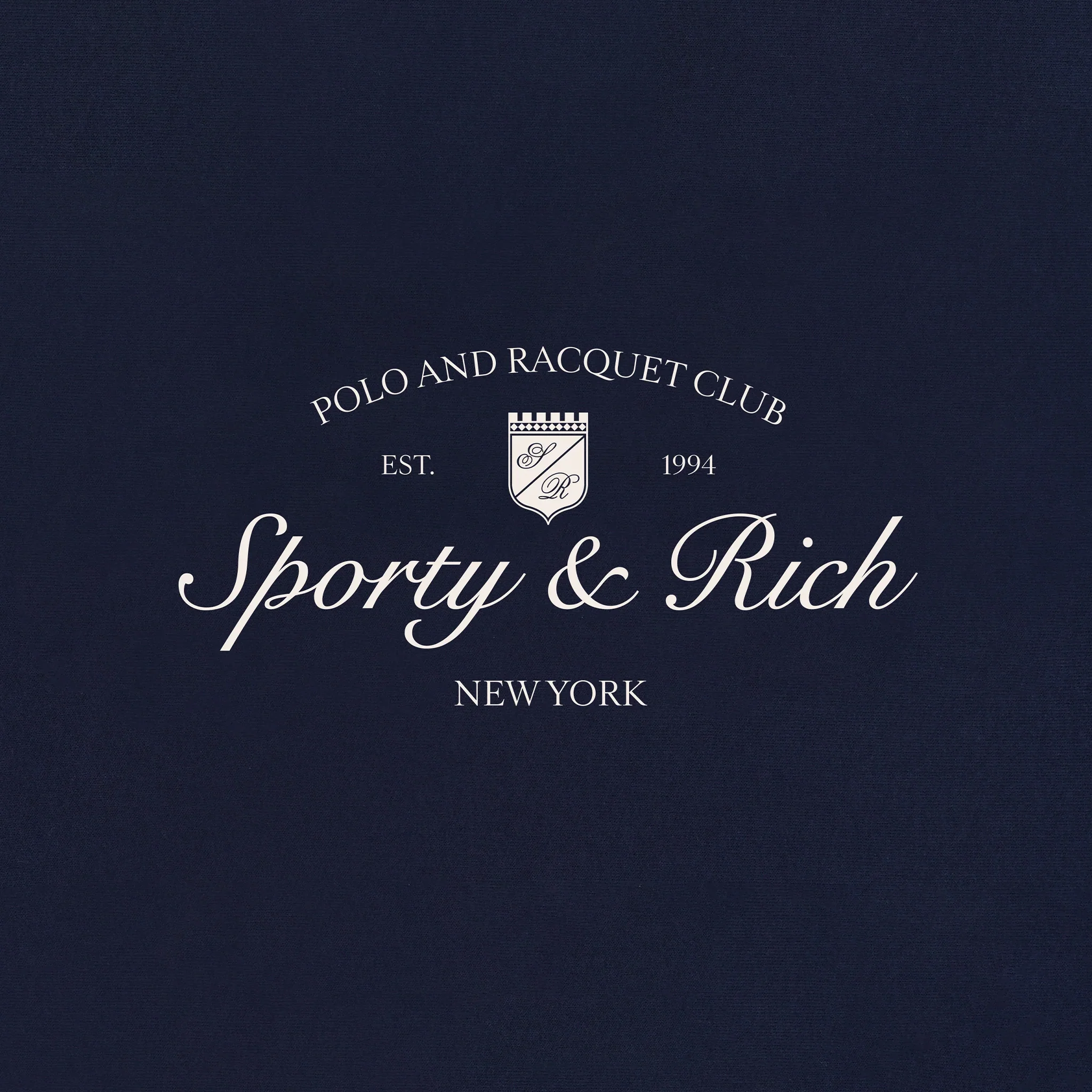Sporty & Rich Men's Syracuse Hoodie (Dark Navy/Ecru) - Image 4