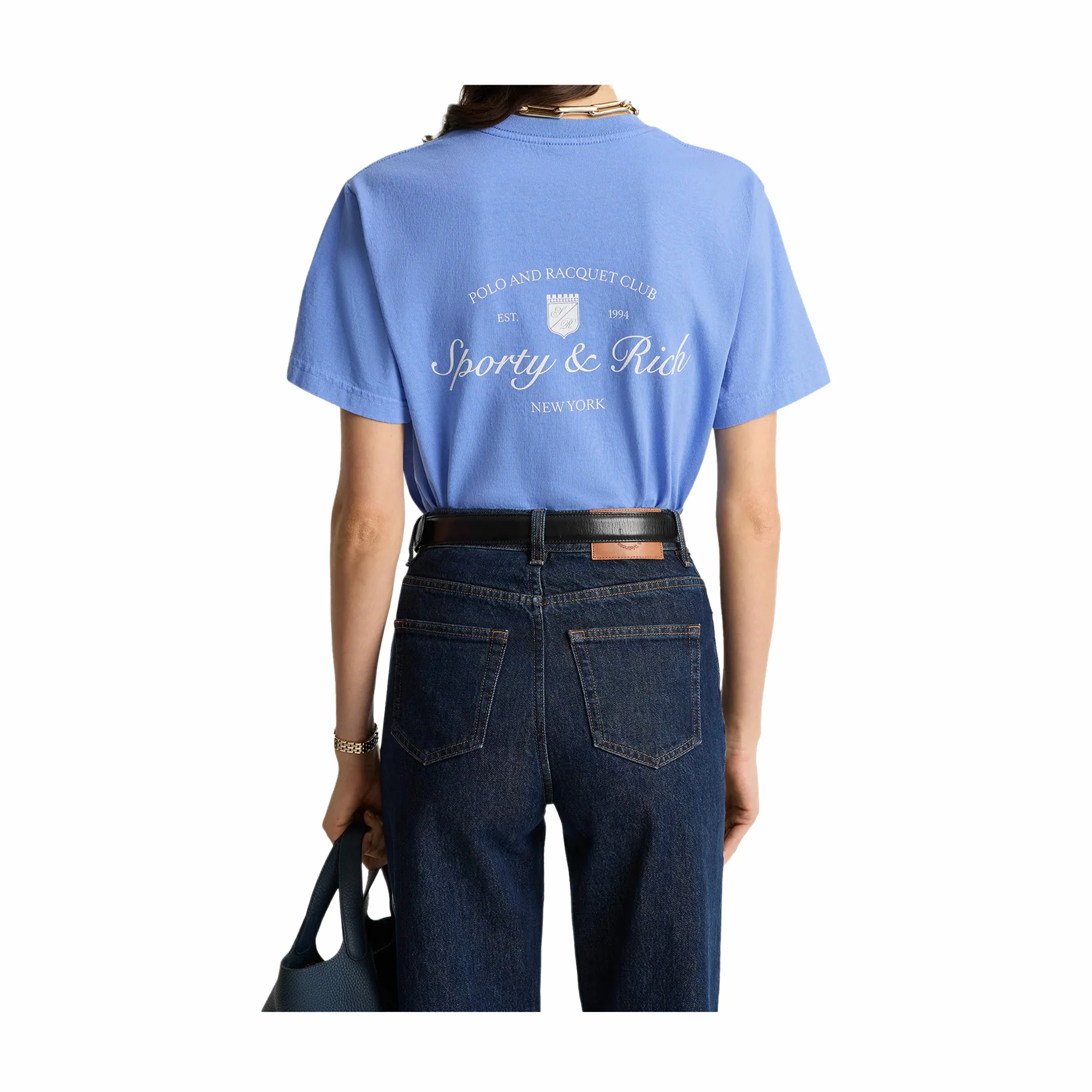 Sporty & Rich Men's Syracuse T-Shirt (Flax Blue) - Image 3