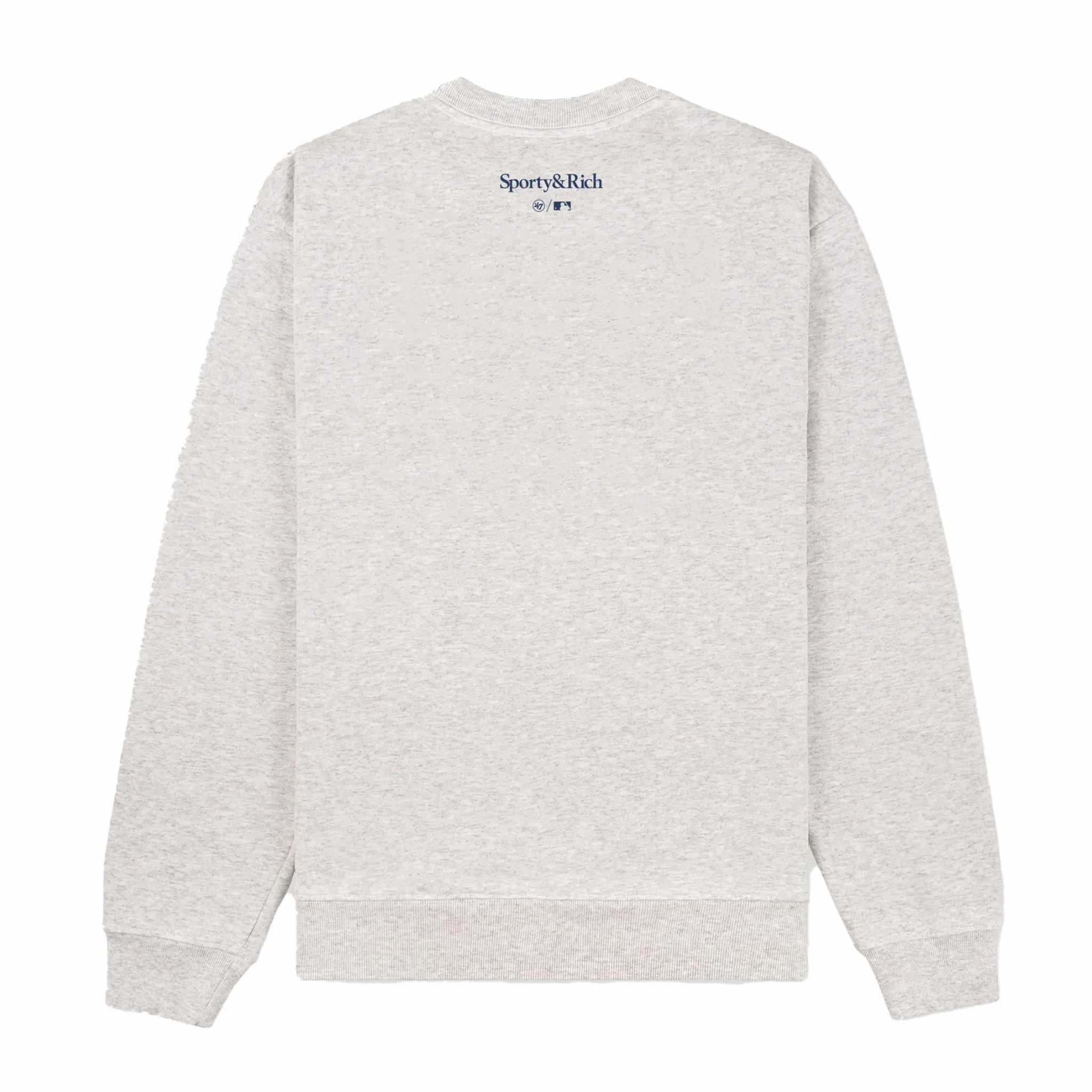 Sporty & Rich Men's Yankees Ivy Crewneck (Heather Grey/Navy) - Image 2