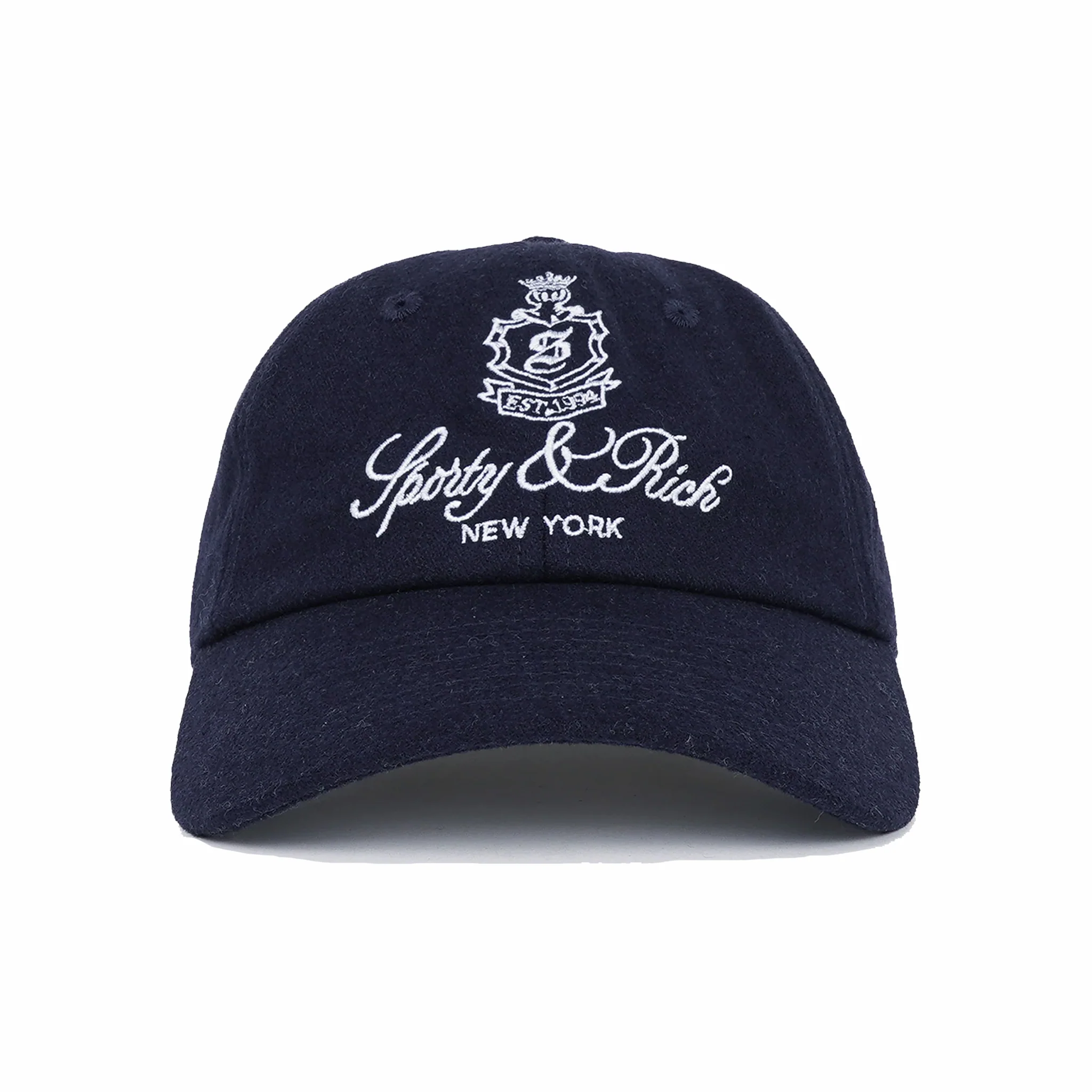Sporty & Rich Vendome Wool Hat (Dark Navy)