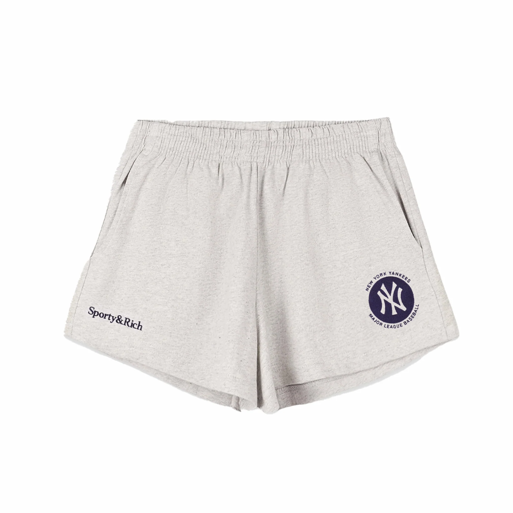 Sporty & Rich Women's Major League Disco Short (Heather Grey/Navy)