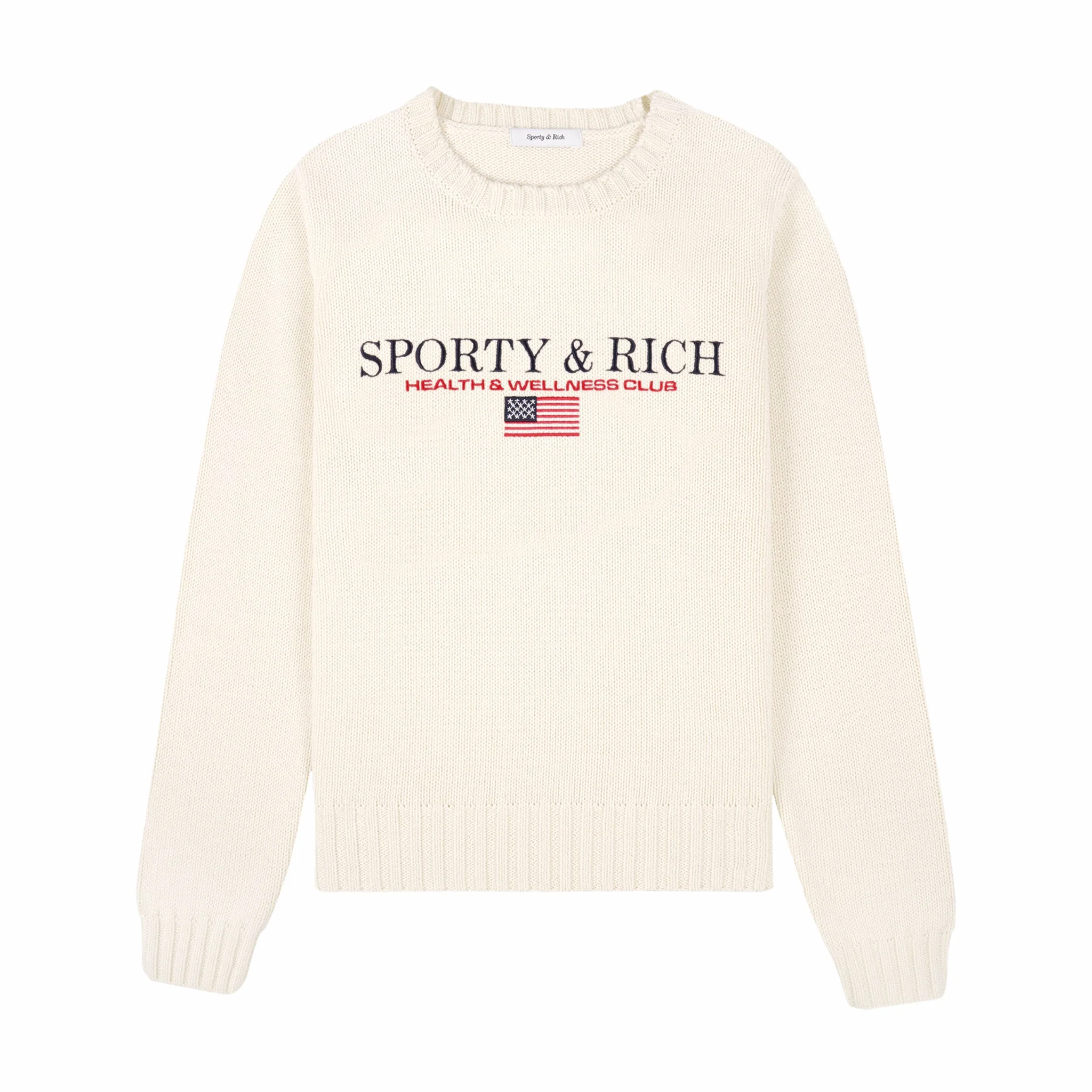 Sporty & Rich Women's Nautical Knitted Sweater (Ecru)