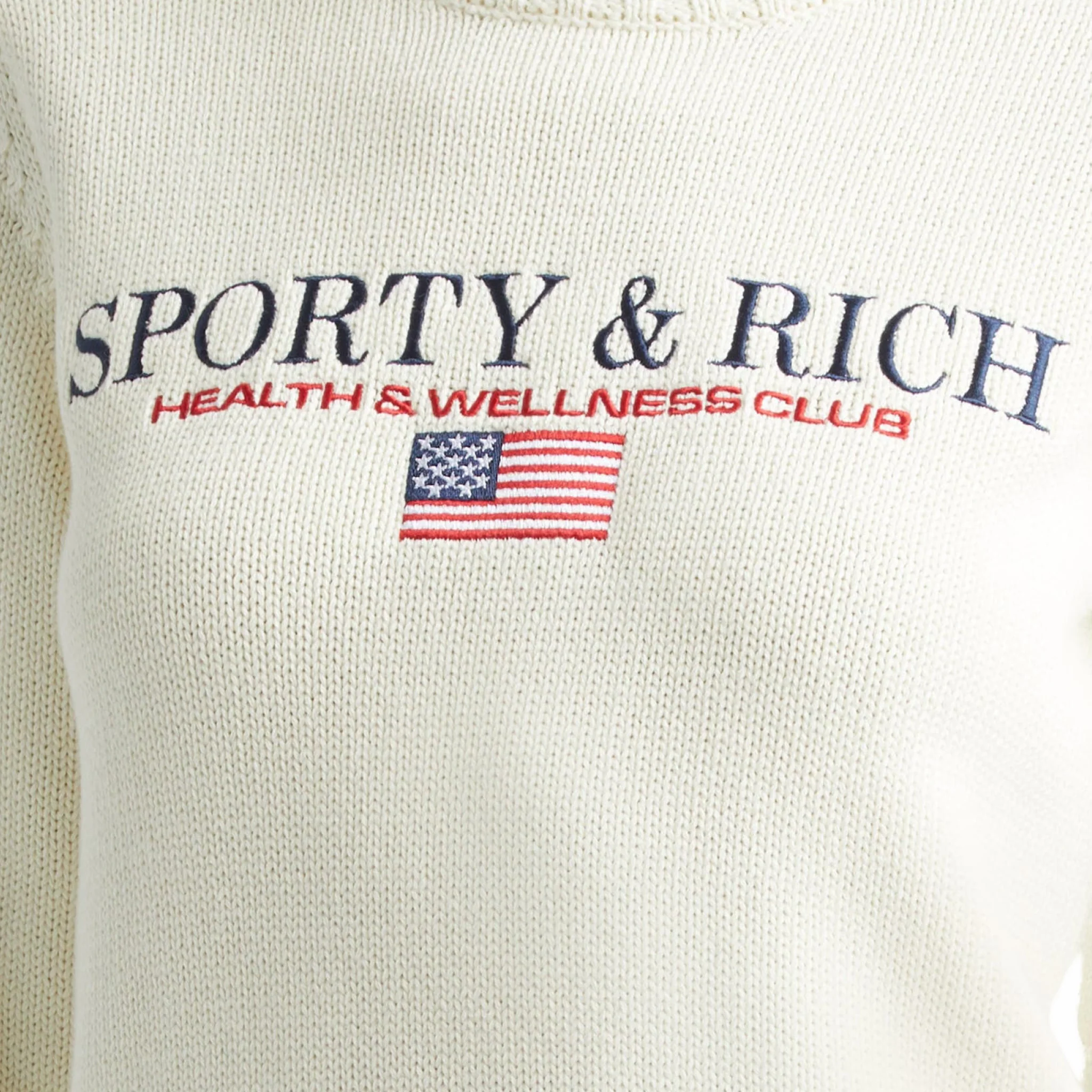 Sporty & Rich Women's Nautical Knitted Sweater (Ecru) - Image 2