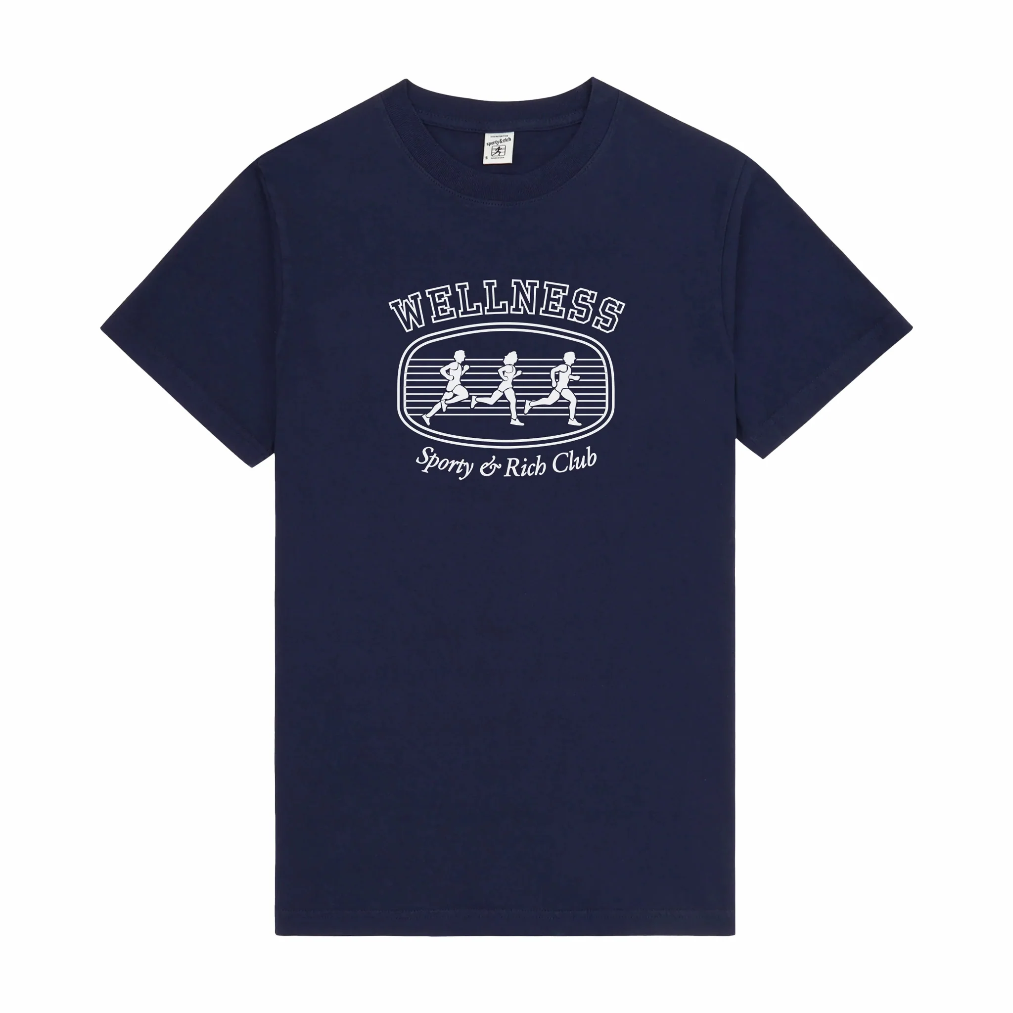 Sporty & Rich Women's Paris Marathon T-Shirt (Navy/White)