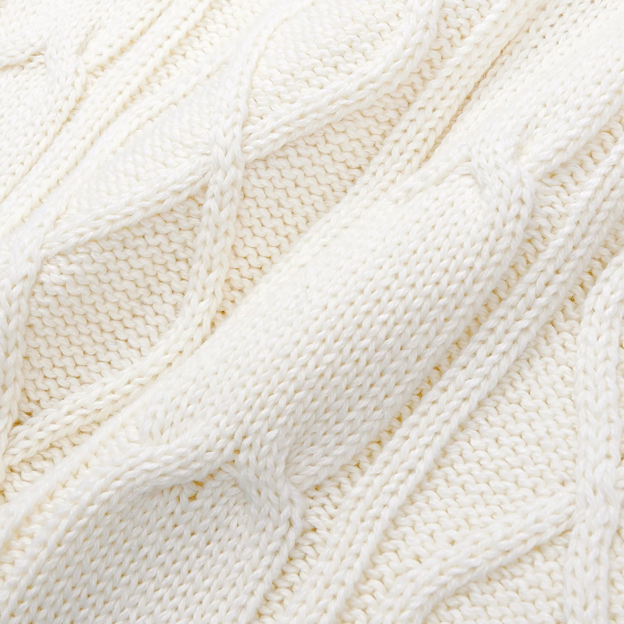 Sporty & Rich Women's SRC Cableknit V-Neck Sweater (Ecru/Navy/Forest) - Image 4