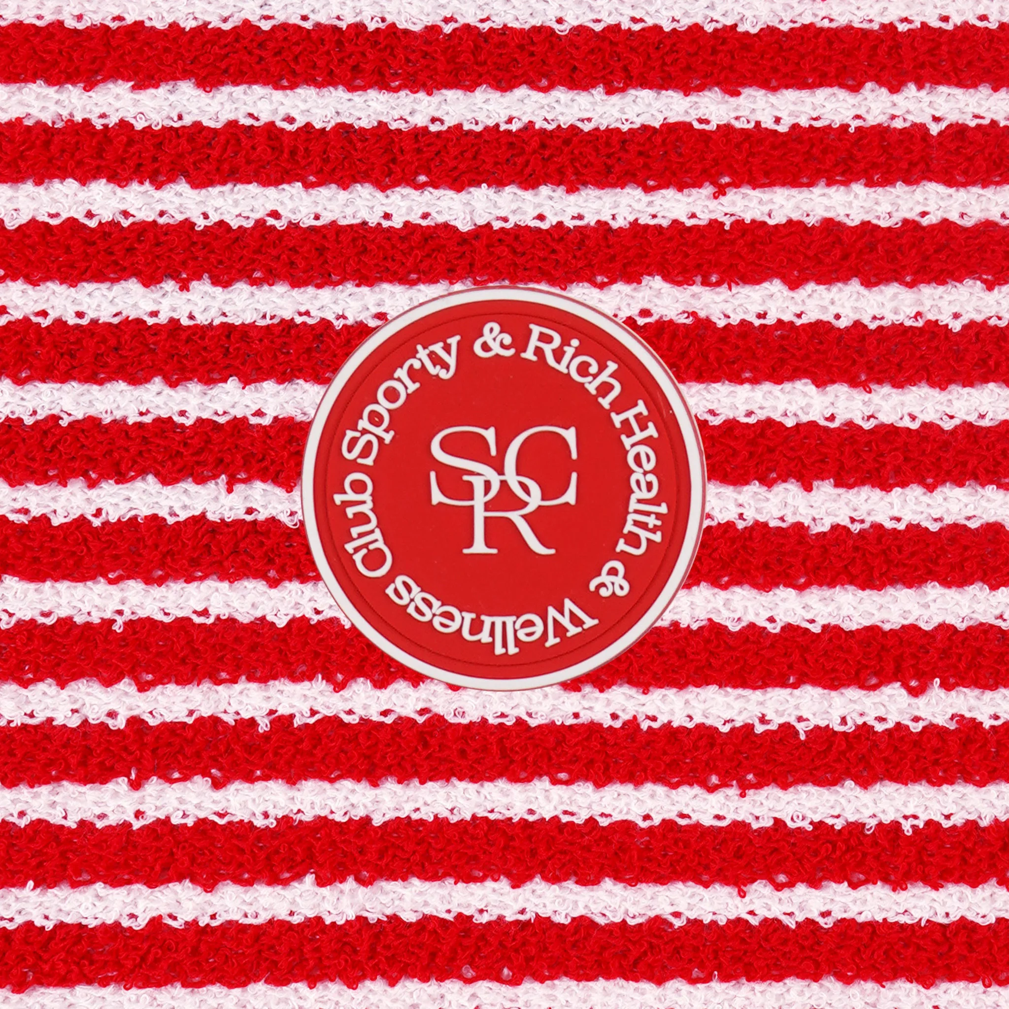 Sporty & Rich Women's SRHWC Striped Terry Skirt (Fire Red Stripes) - Image 2