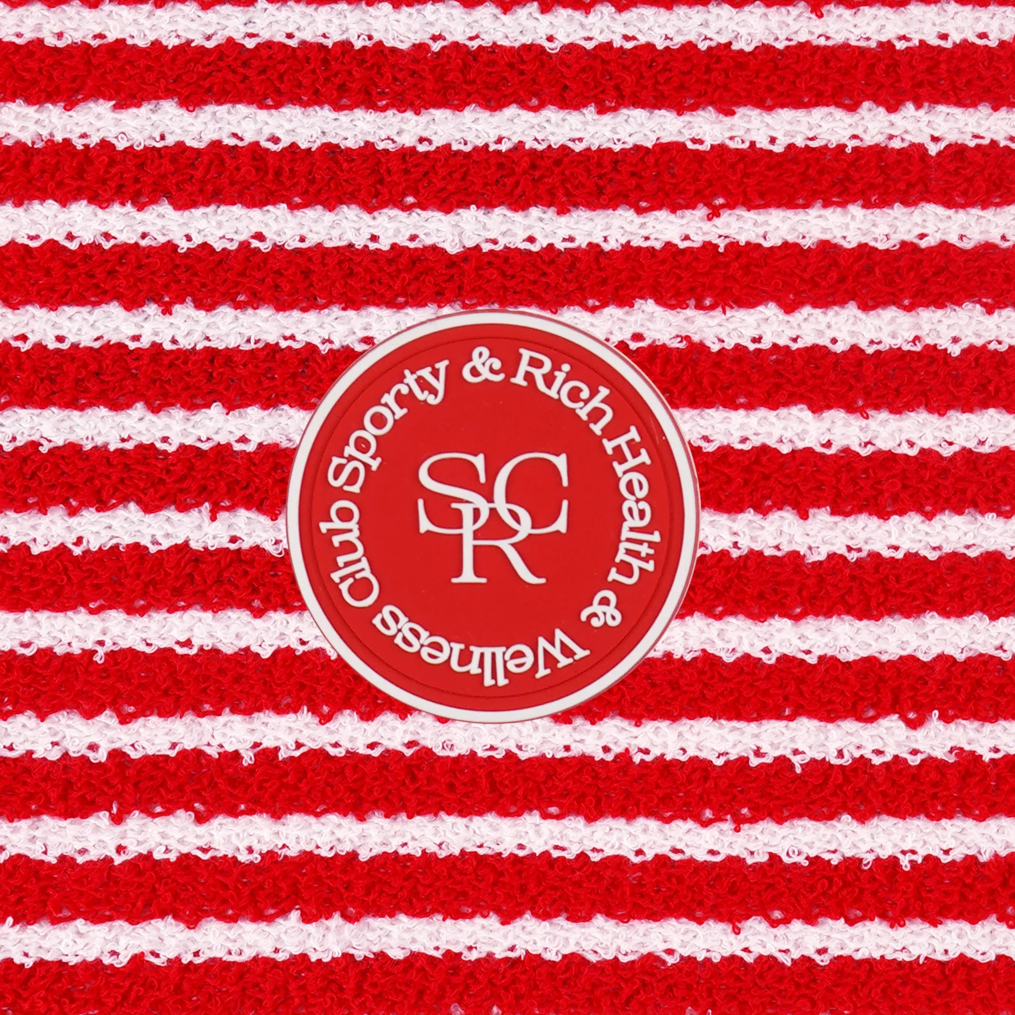 Sporty & Rich Women's SRHWC Striped Terry Tank (Fire Red Stripes) - Image 2
