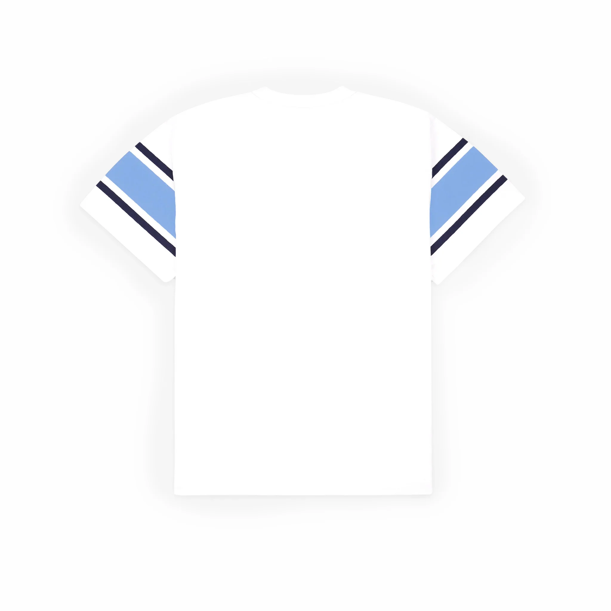 Sporty & Rich Women's Wellness 94 Rugby Tee (White/Flax Blue/Navy) - Image 2
